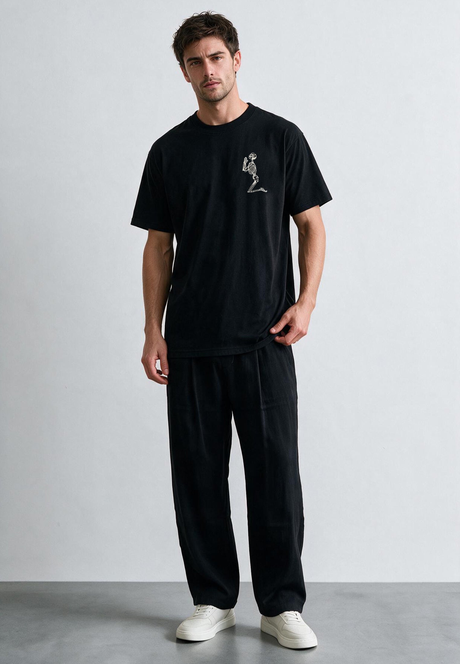 ESSENTIAL BIG SKELETON BLACK T-SHIRT