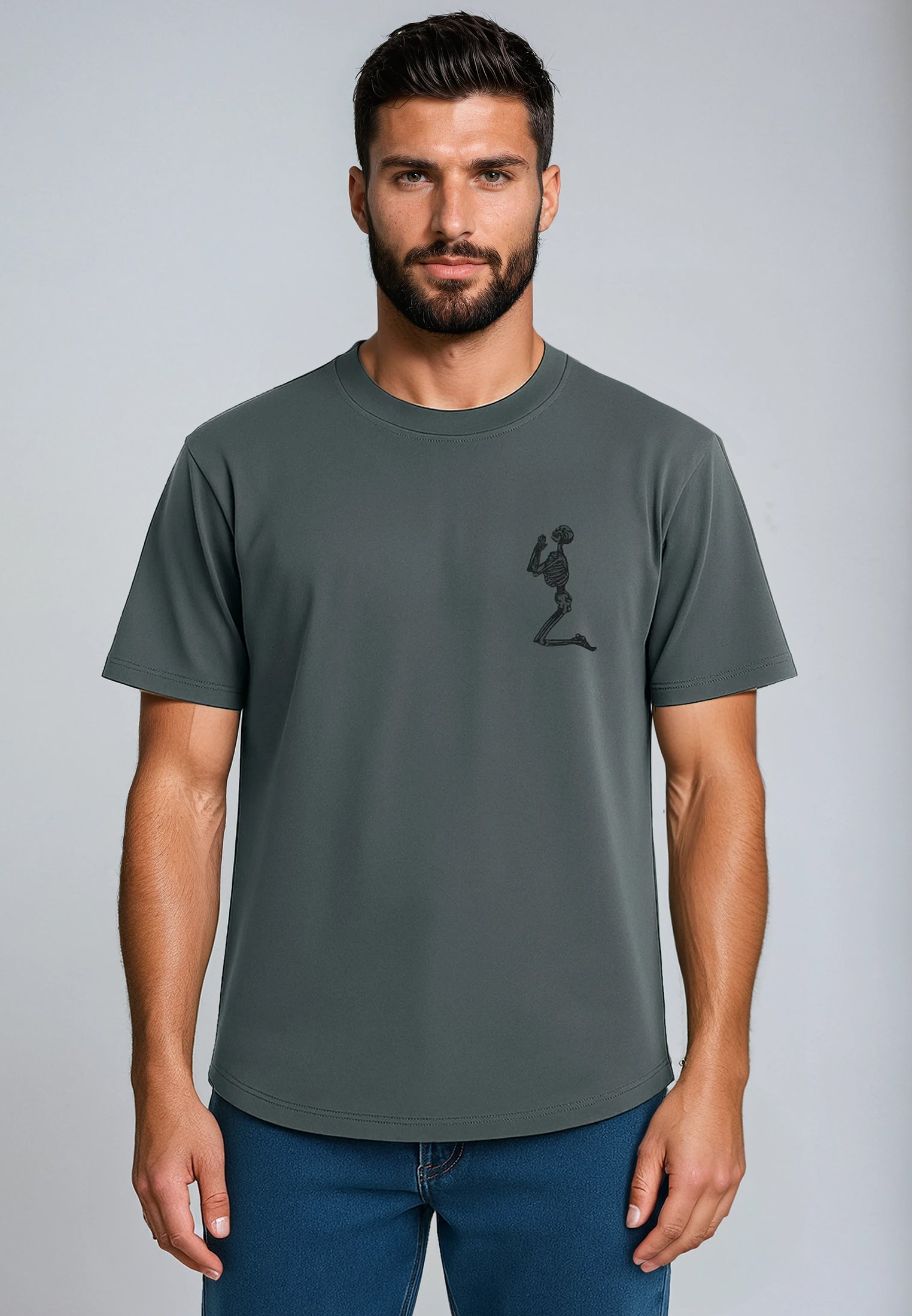 ESSENTIAL BIG SKELETON COAL T-SHIRT