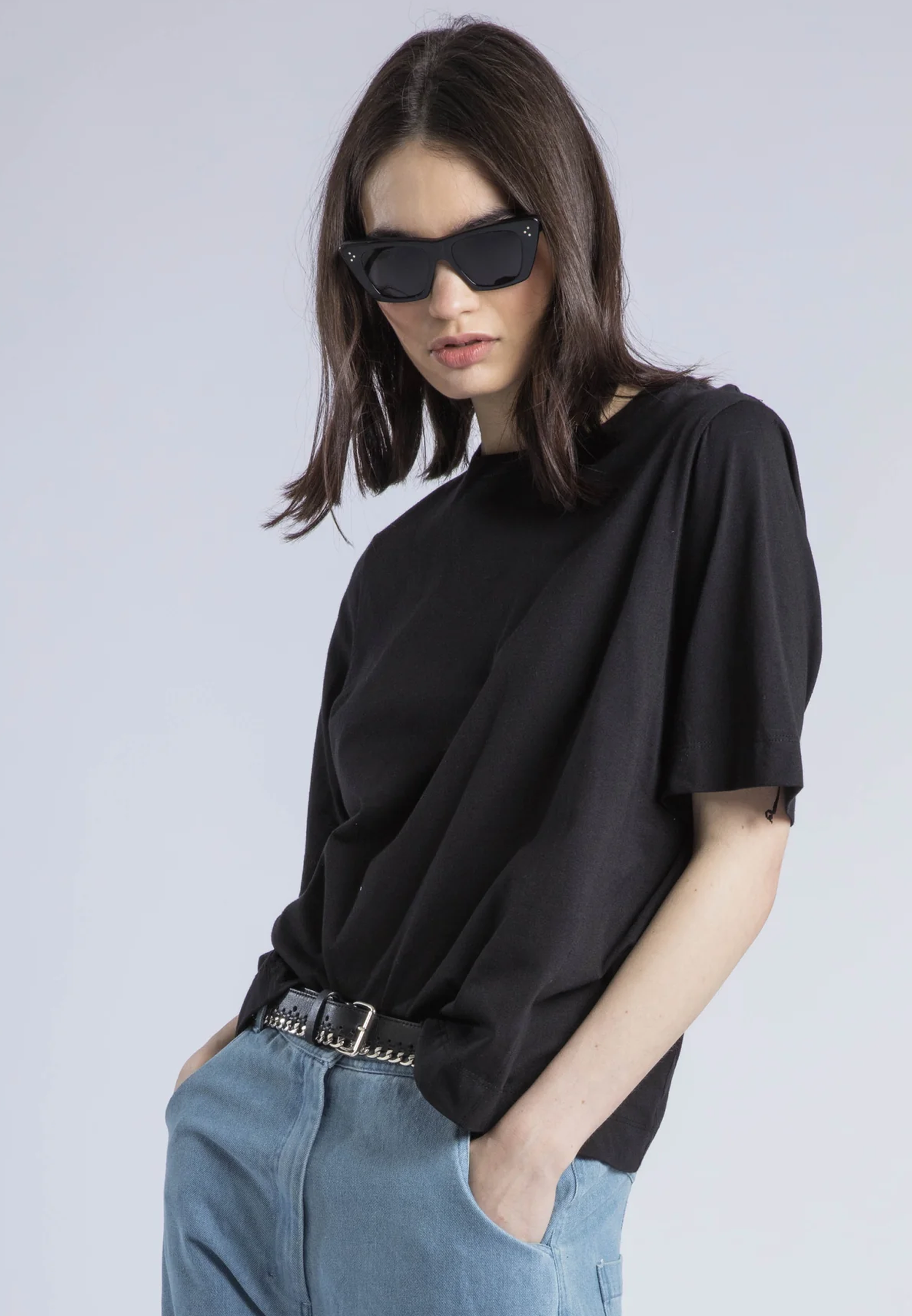 RELAXED BASIC T-SHIRT BLACK