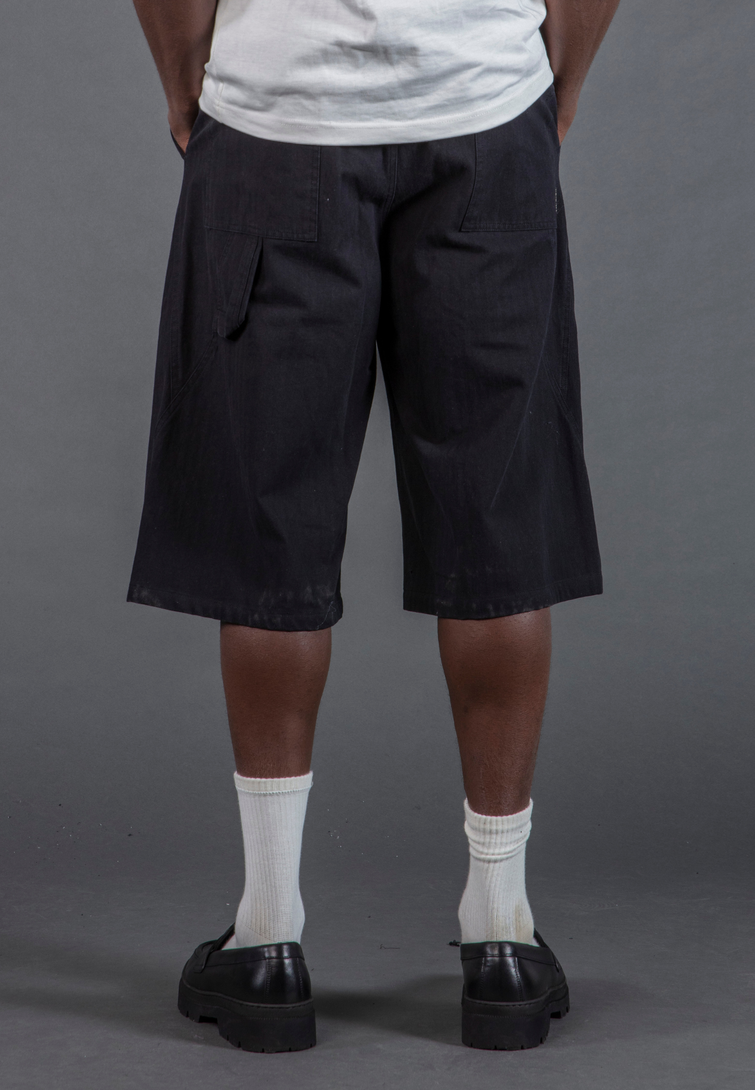 QUANTUM JORT HERRINGBONE BLACK