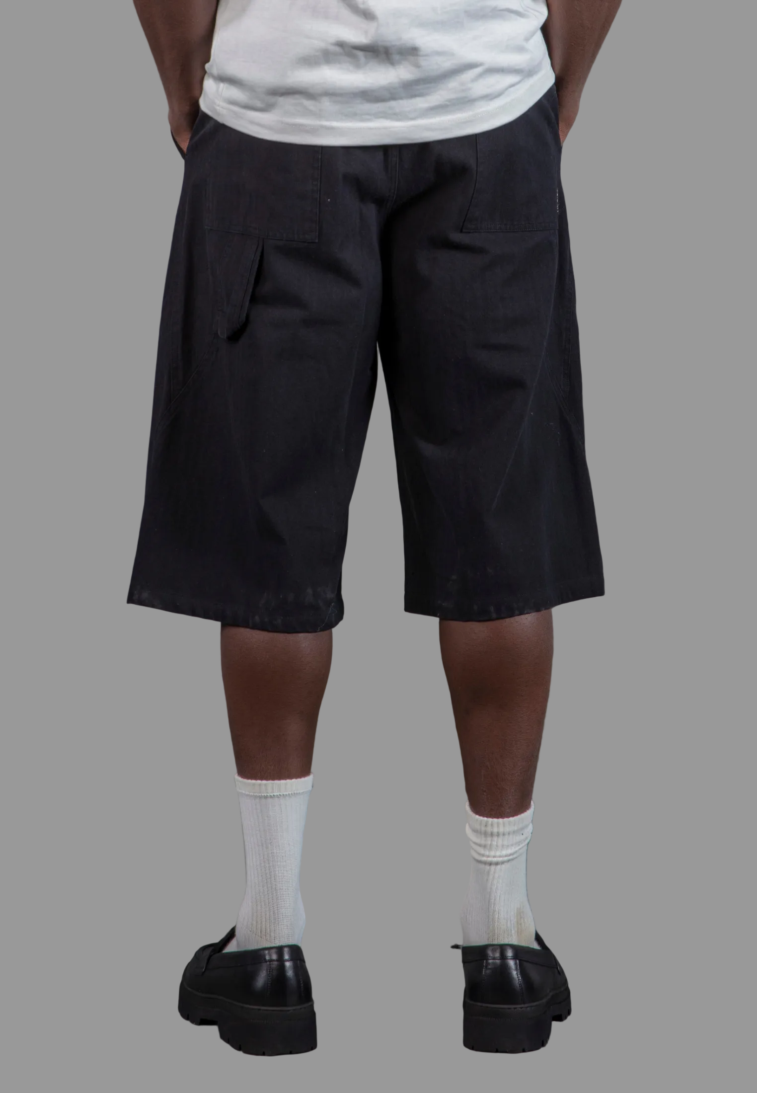 QUANTUM JORT HERRINGBONE BLACK