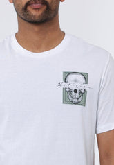 TEAR LABEL SKULL T-SHIRT WHITE