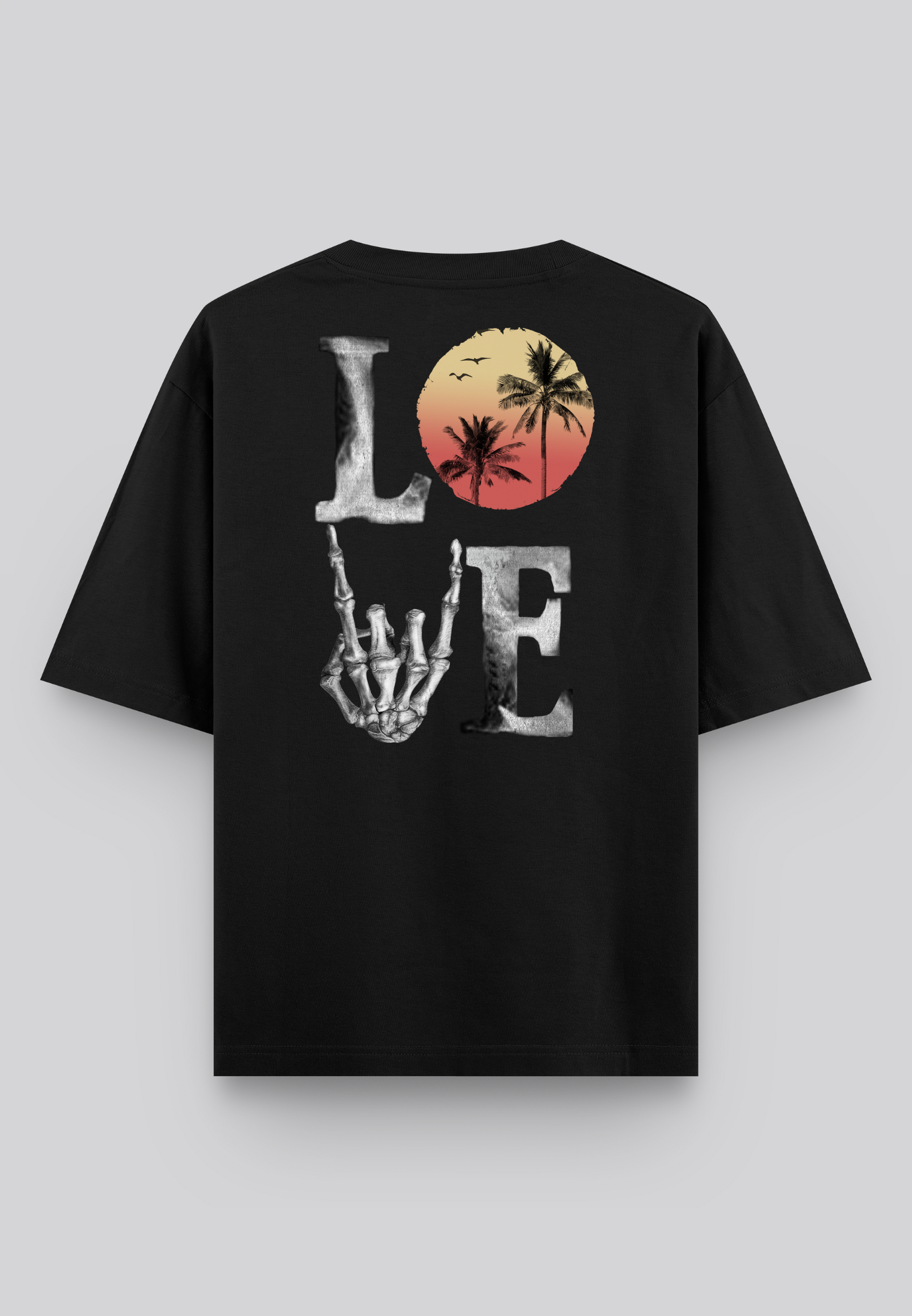 SUMMER LOVE OVERSIZED T-SHIRT BLACK
