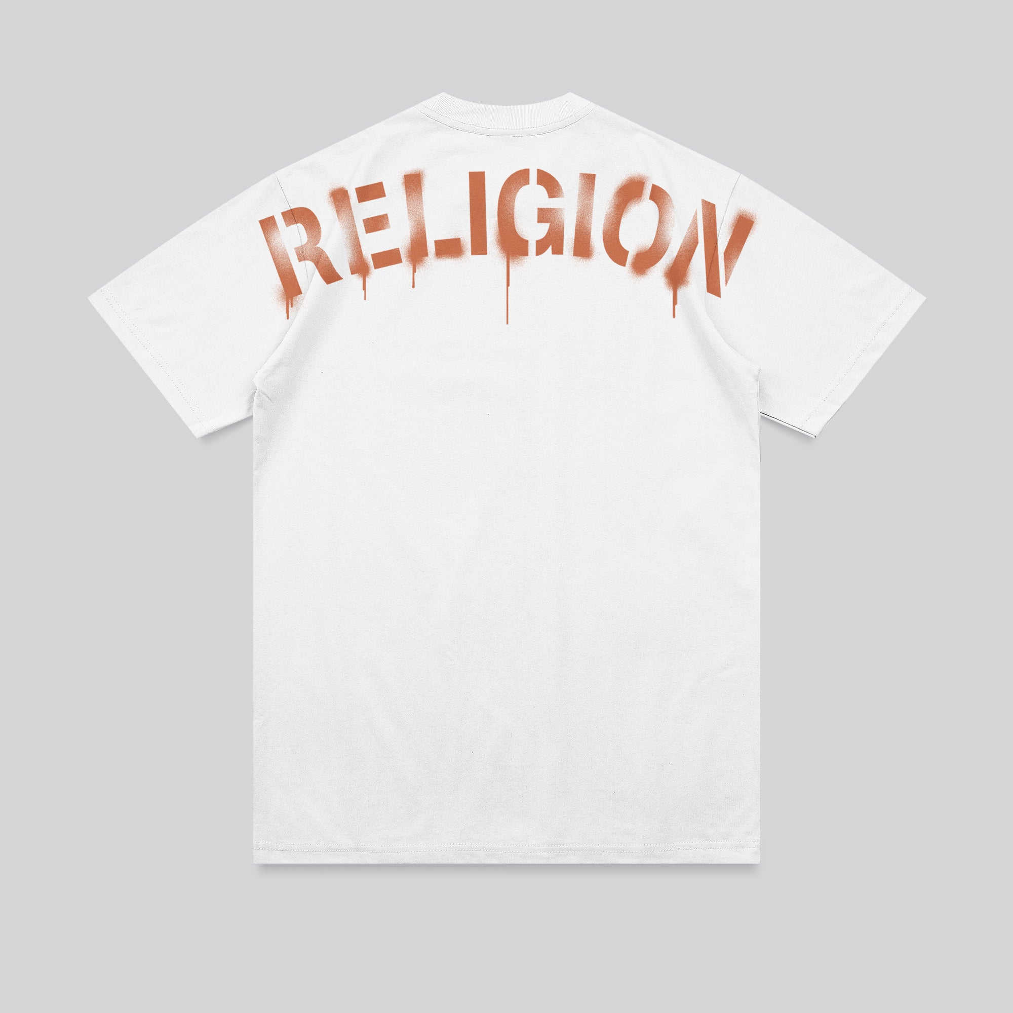 RELIGION STENCIL T-SHIRT WHITE