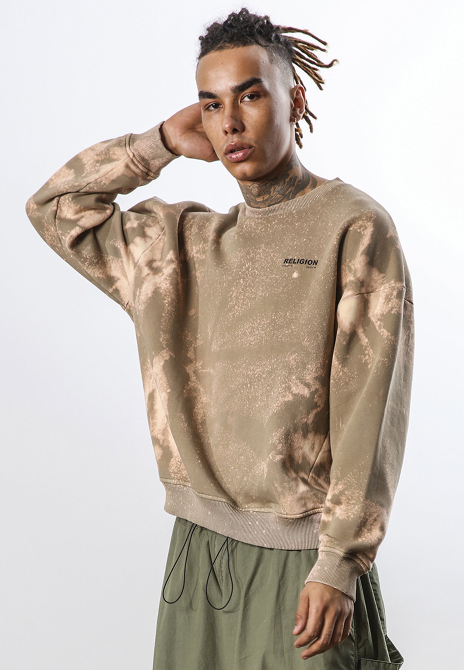 RELIGION Bleached Beige Sweatshirt