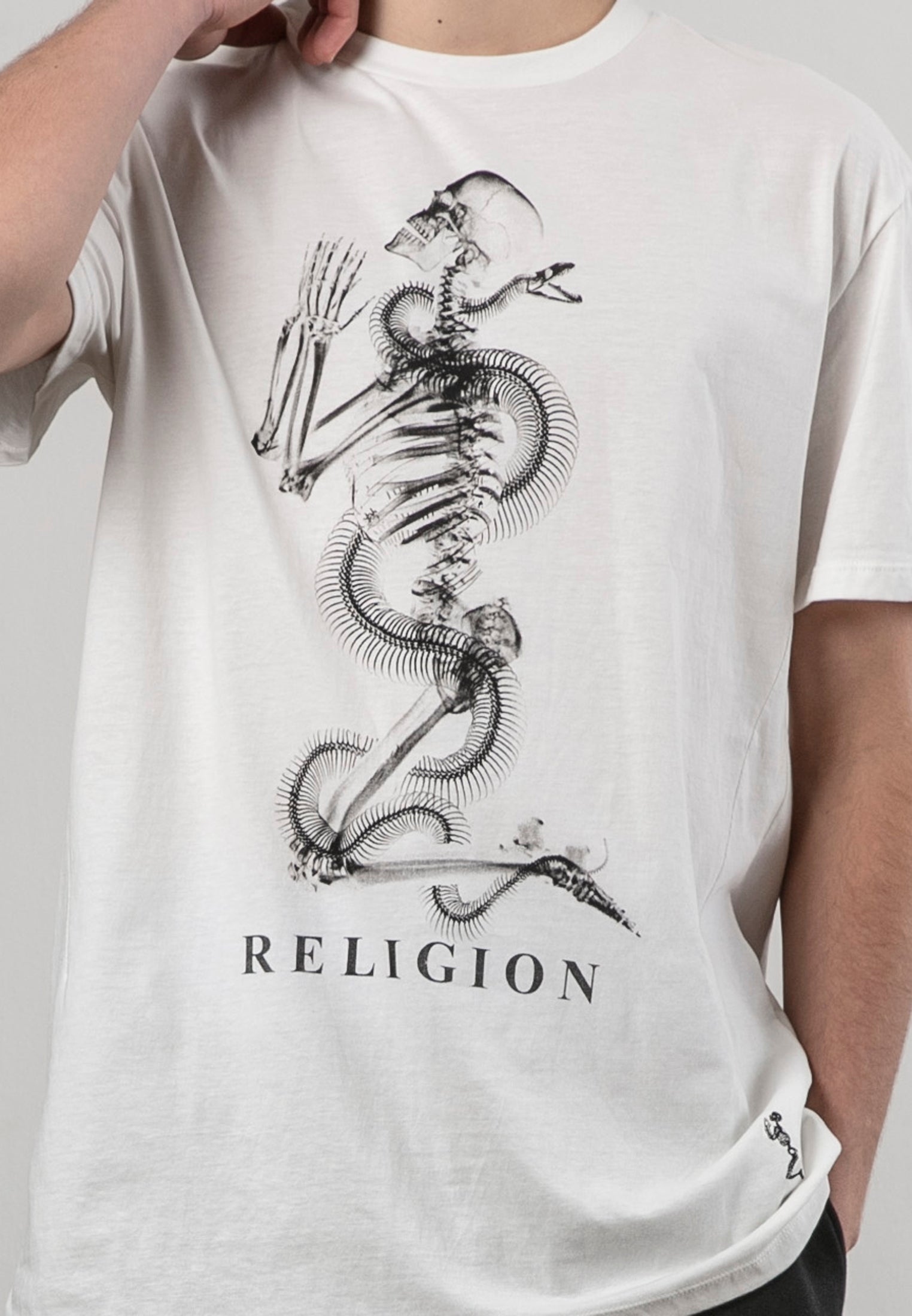 XRAY SKEL N SNAKE T-SHIRT WINTER WHITE