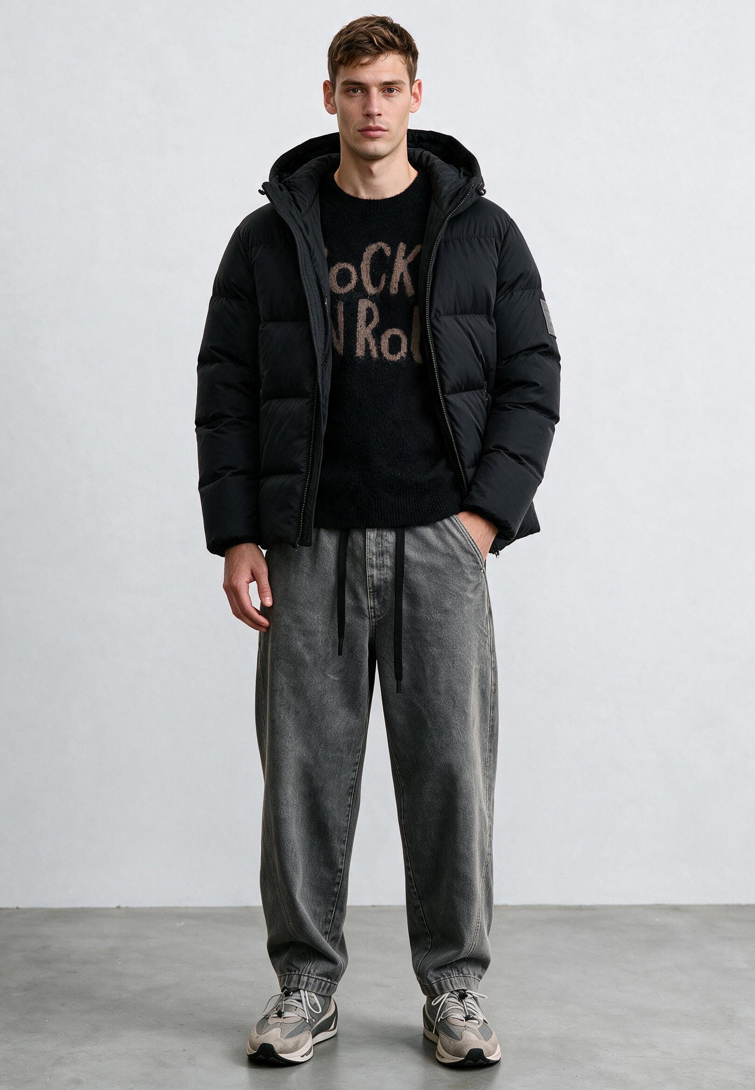 PERFORMANCE PUFFER JACKET WASHED BLACK