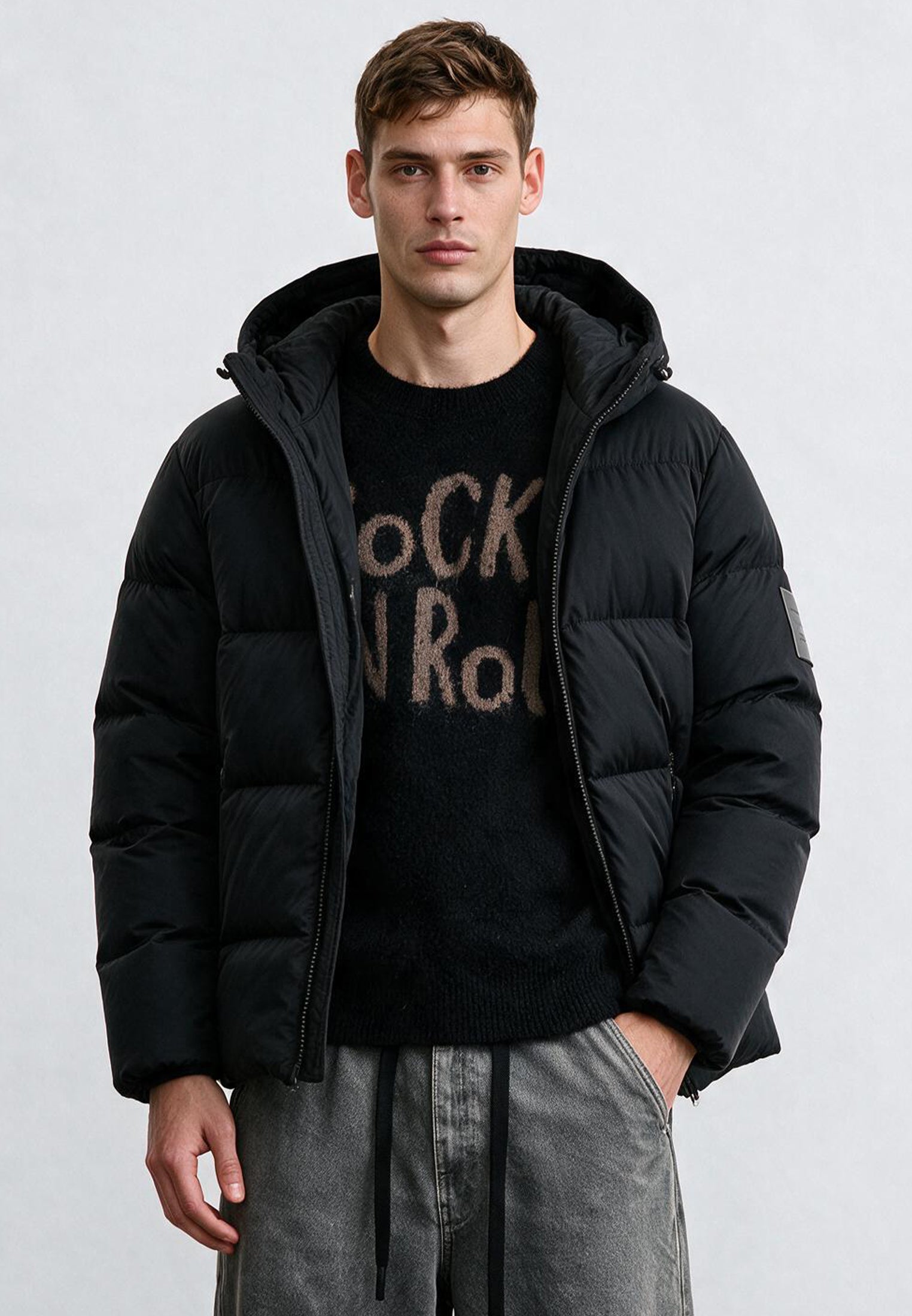 PERFORMANCE PUFFER JACKET WASHED BLACK