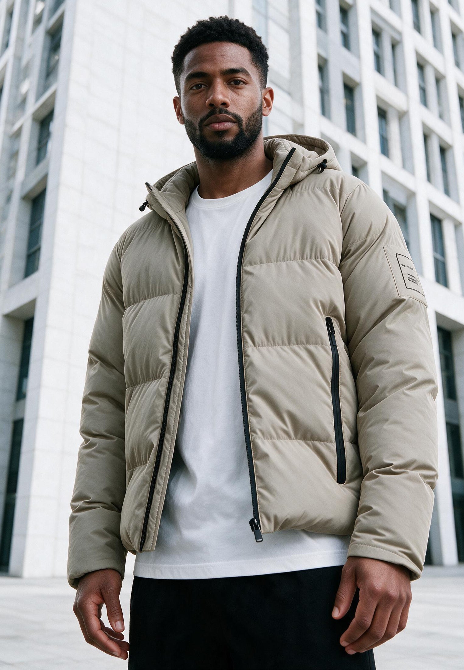PERFORMANCE PUFFER JACKET STONE