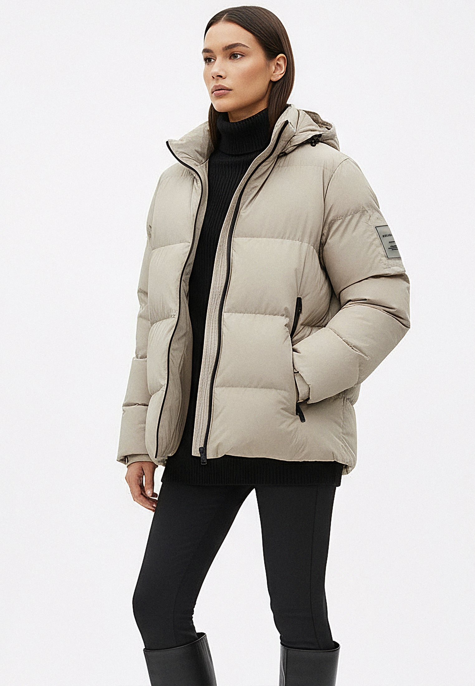 TAN PERFORMANCE PUFFER JACKET