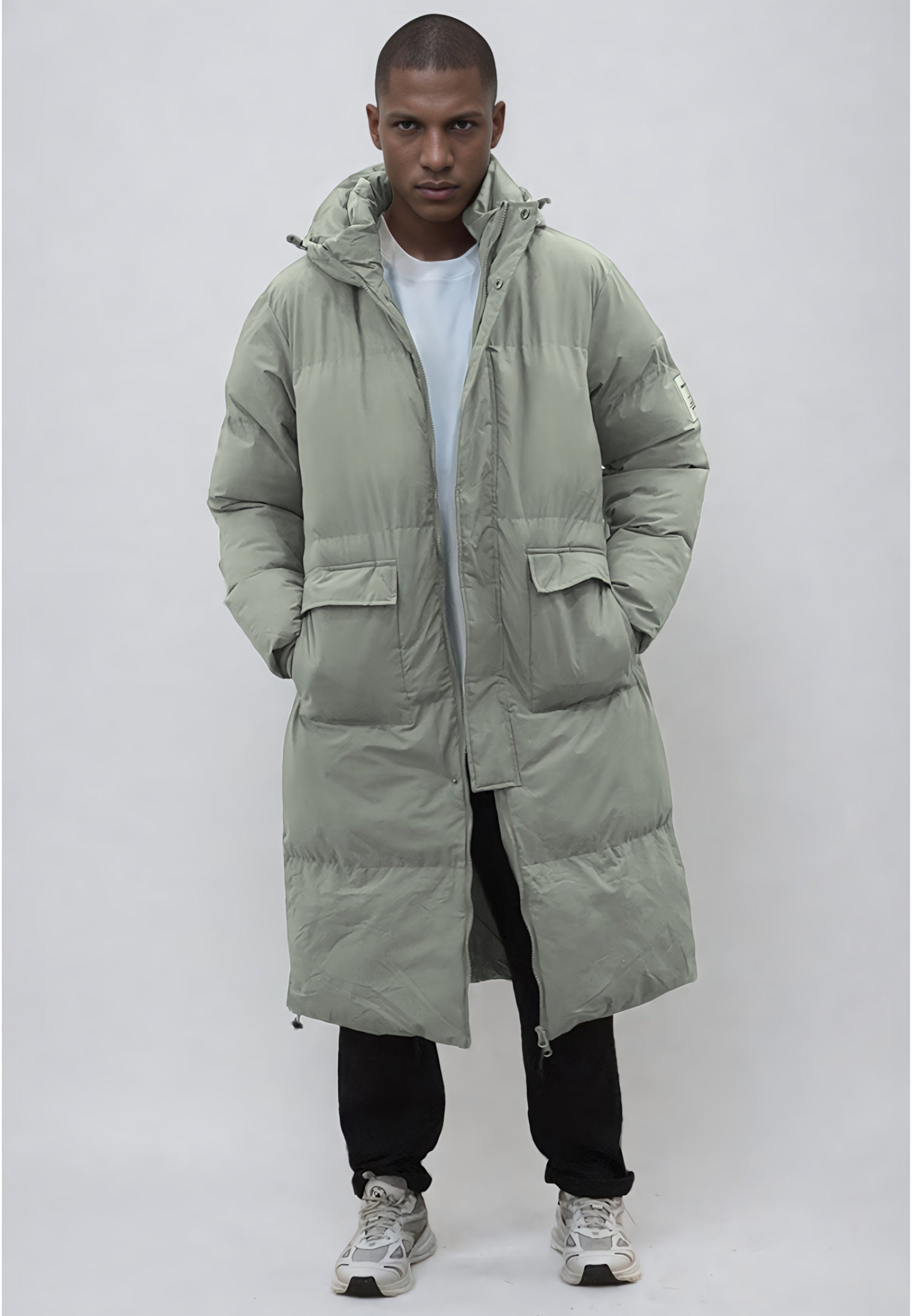 Long khaki parka hotsell