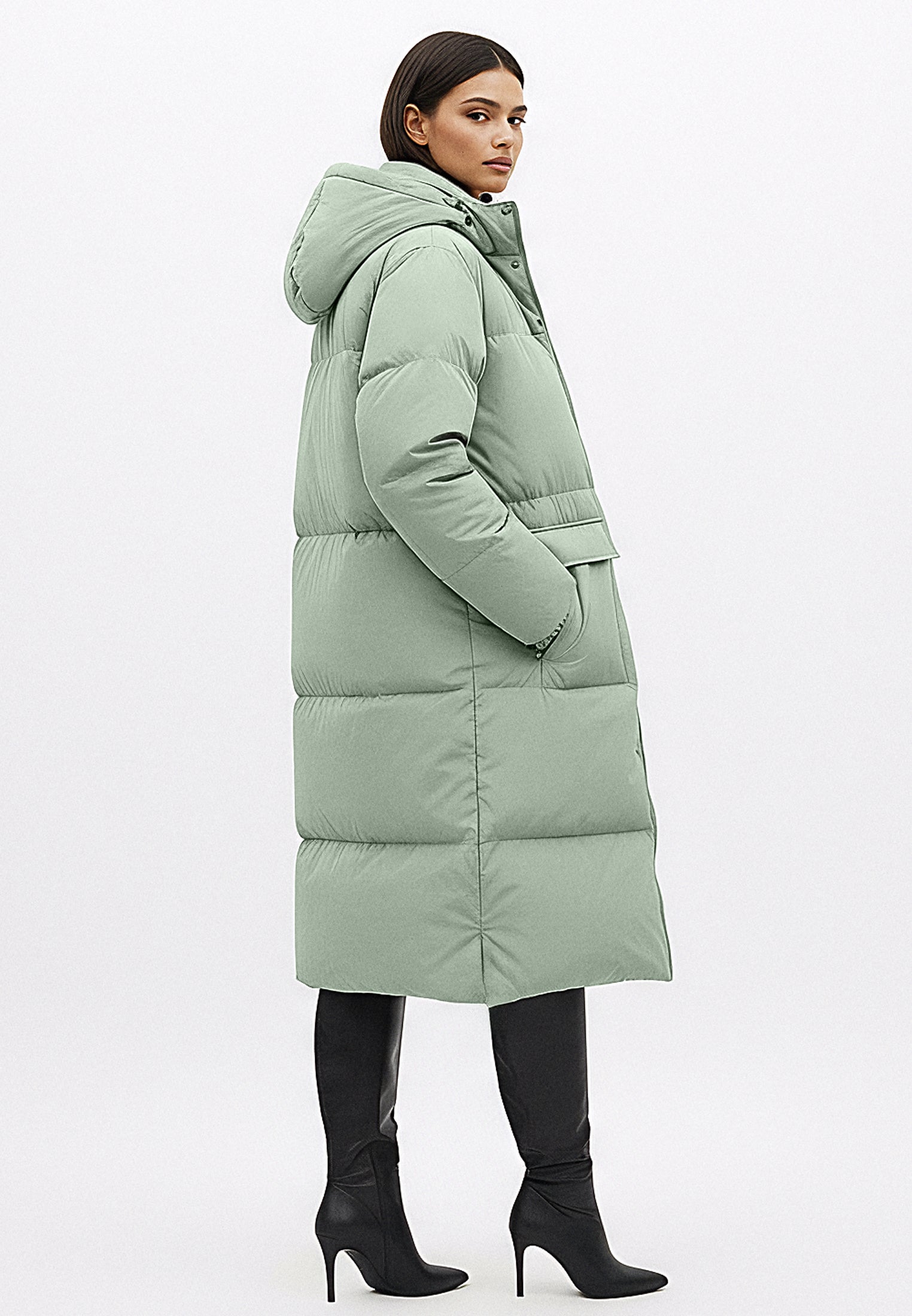 KHAKI VOYAGER PUFFER PARKA