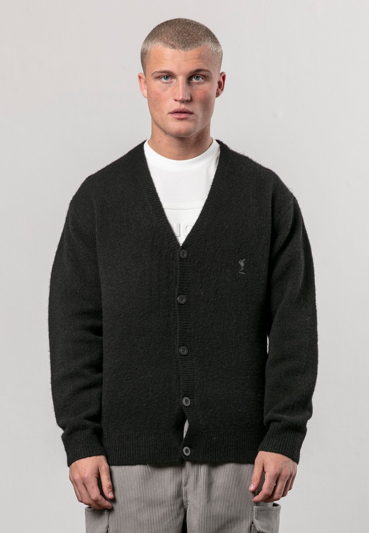 RELIGION Dusk Black Button Up Knit Cardigan