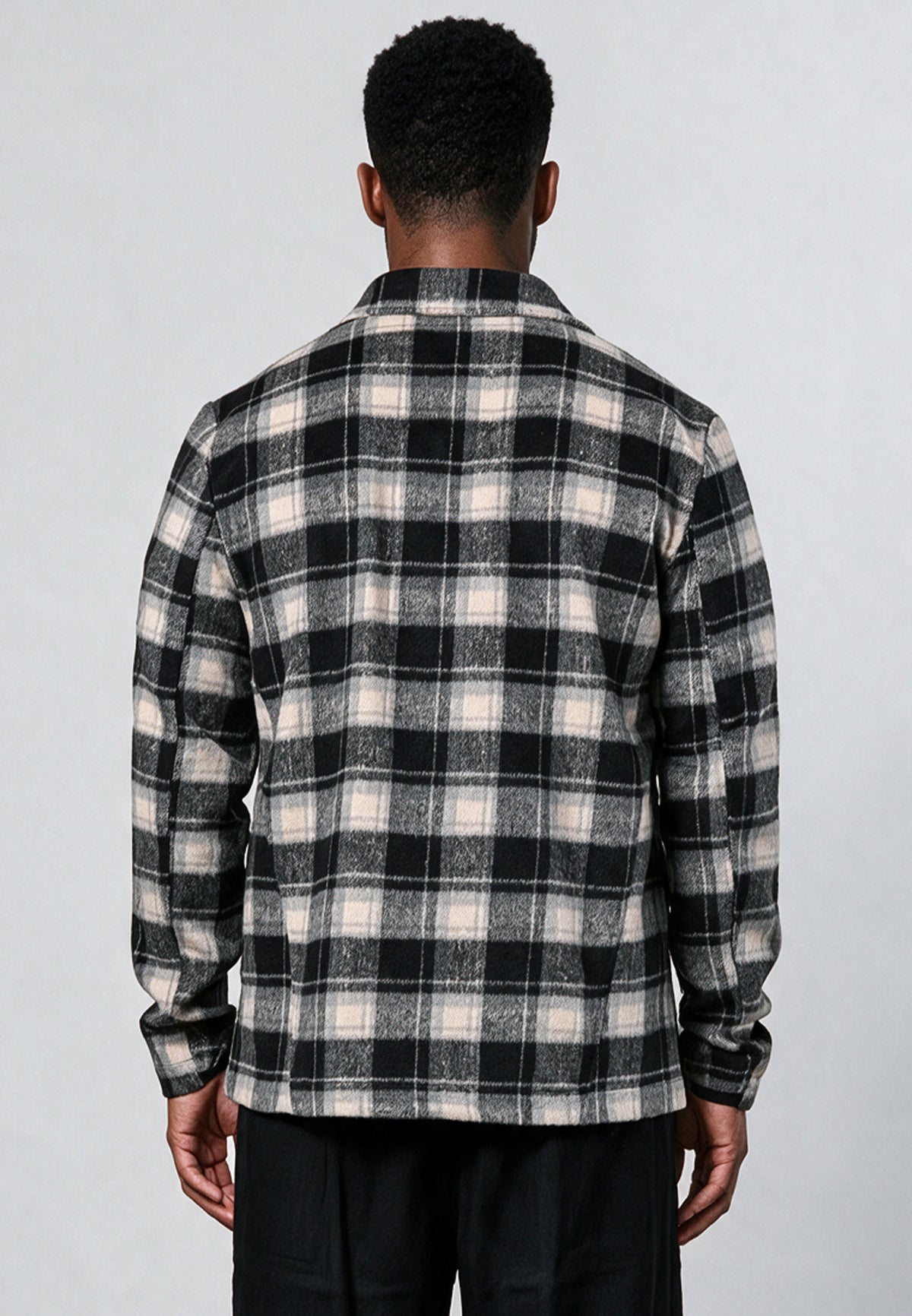 LUMBER SHIRT BLACK & OFF WHITE