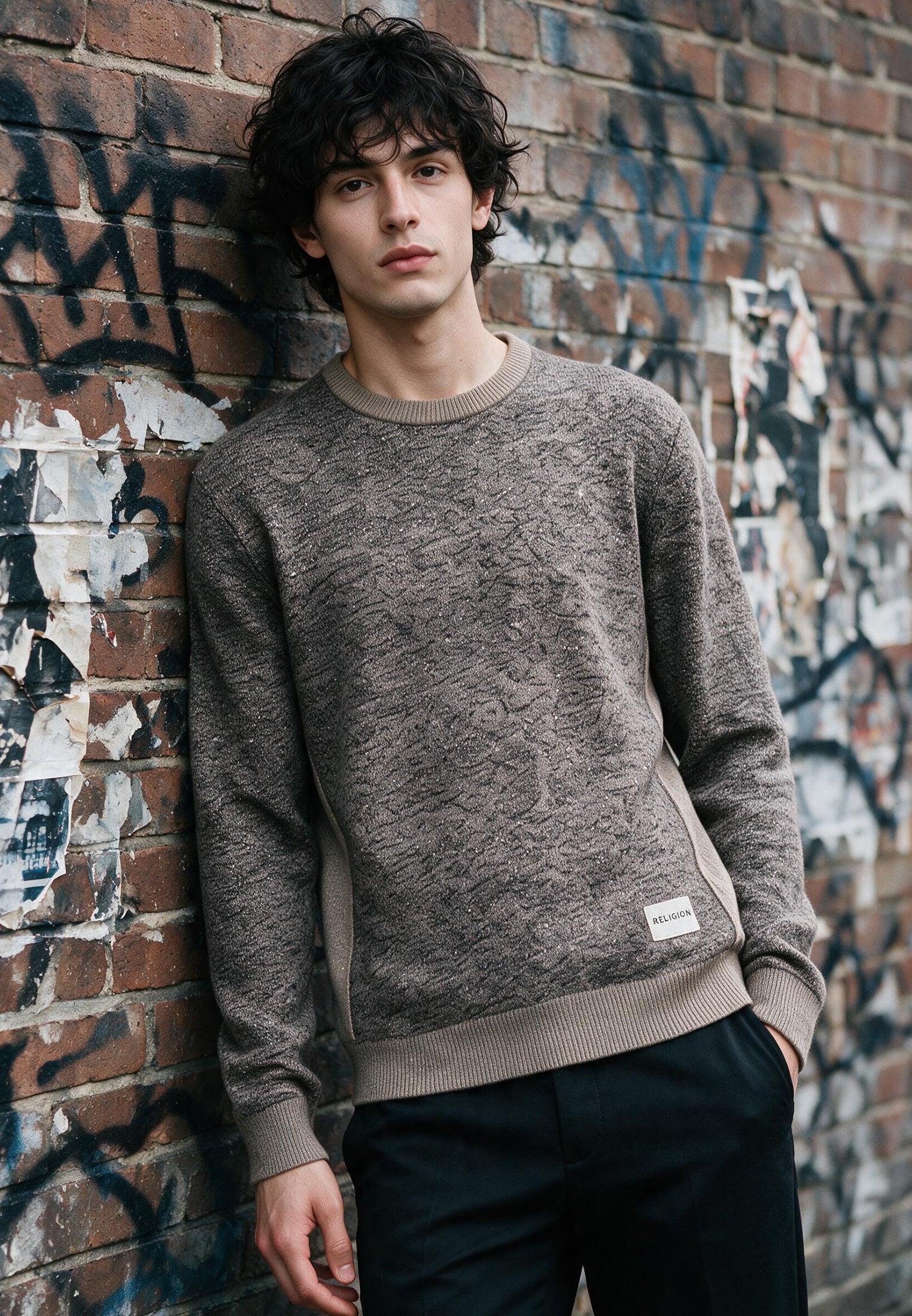 PANEL KNIT SAND