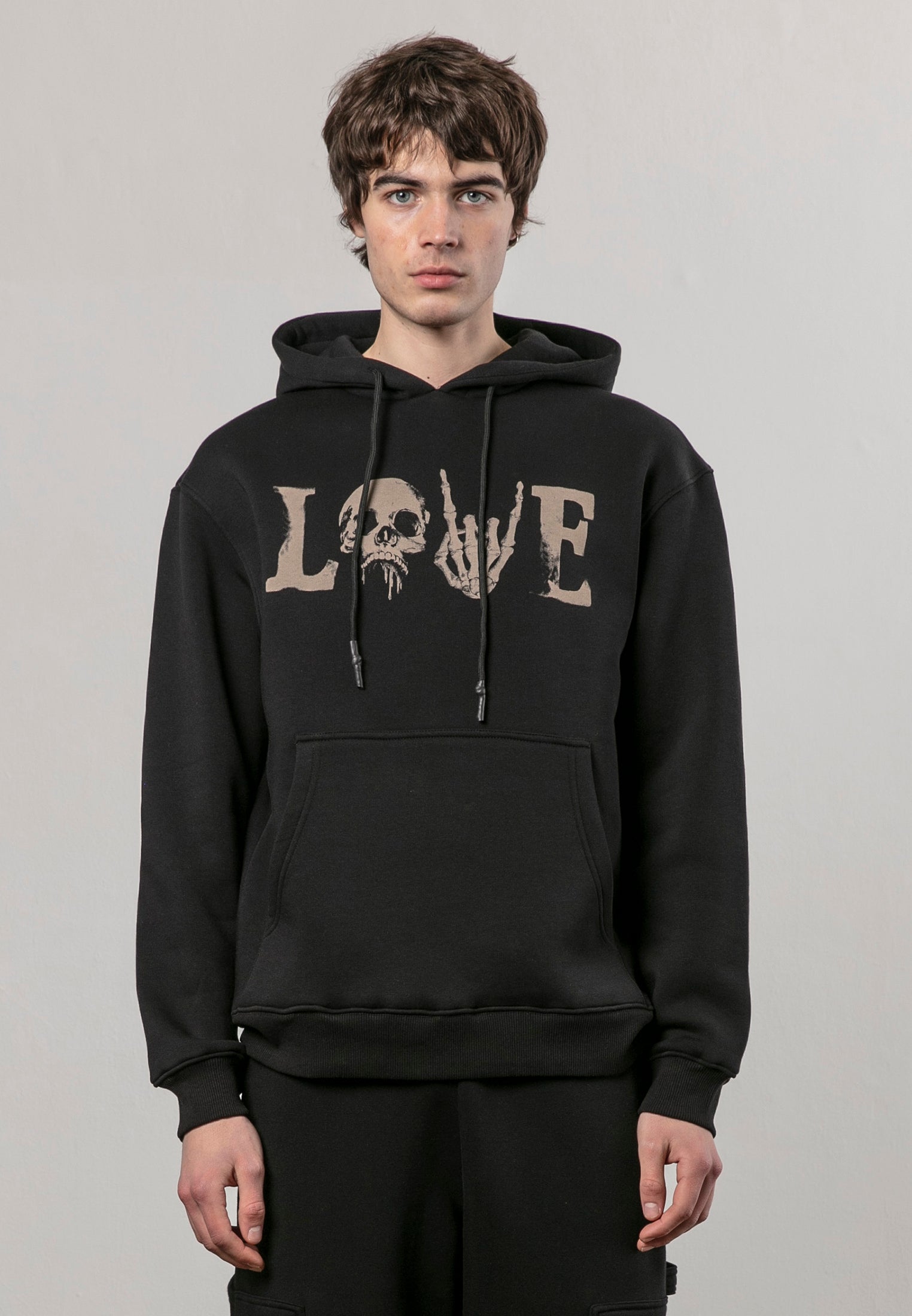 RELIGION Love Black Graphic Hoodie