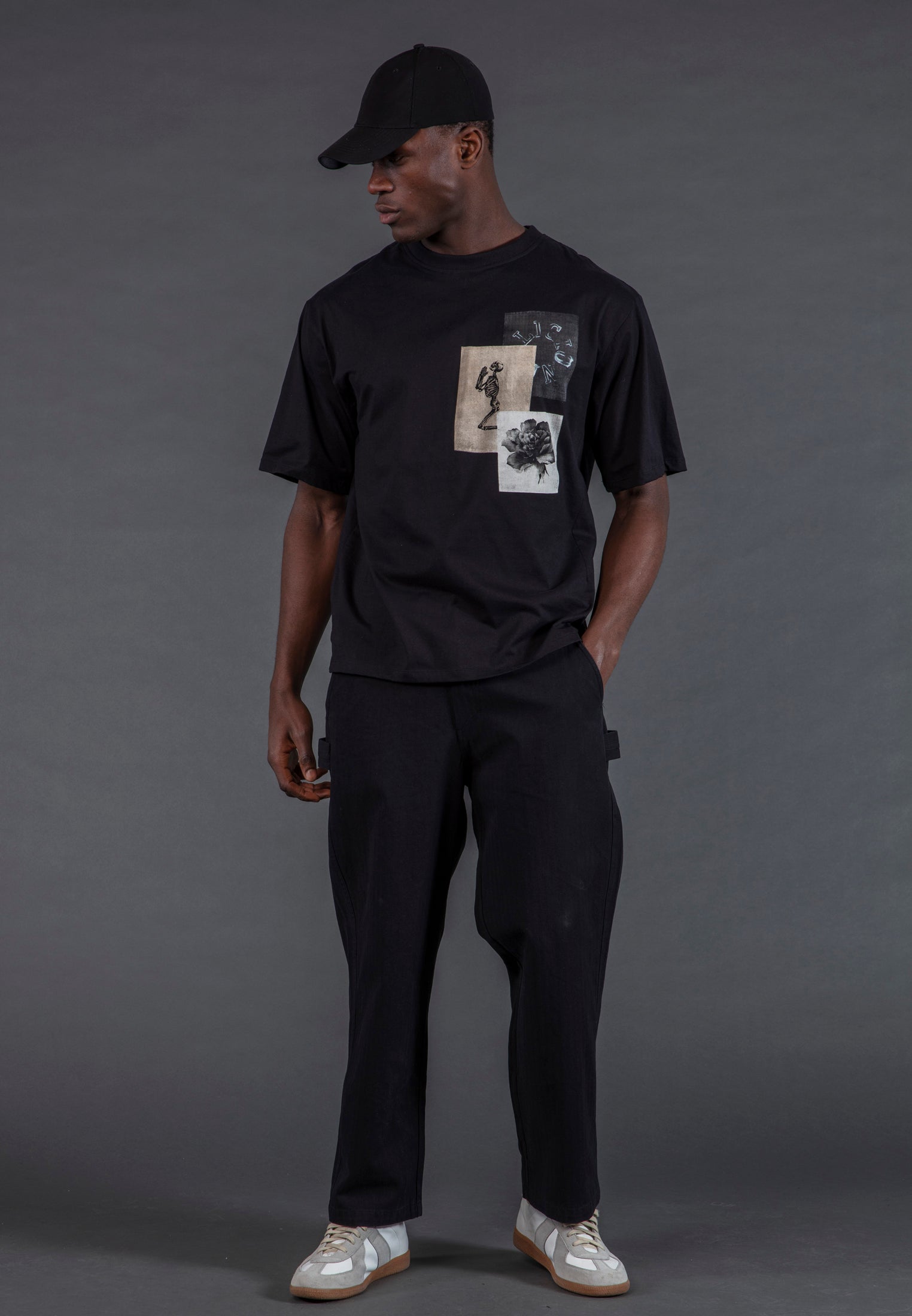 APPLIQUE T-SHIRT BLACK