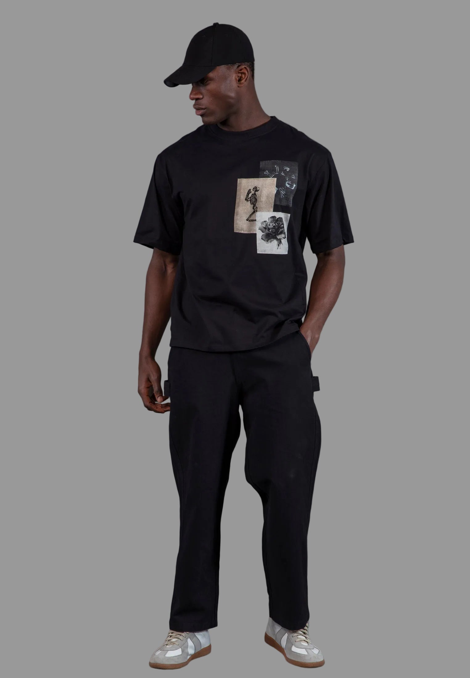 APPLIQUE T-SHIRT BLACK