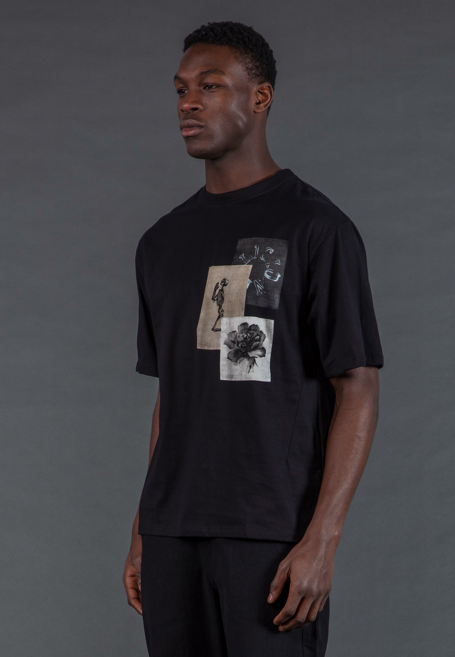 APPLIQUE T-SHIRT BLACK