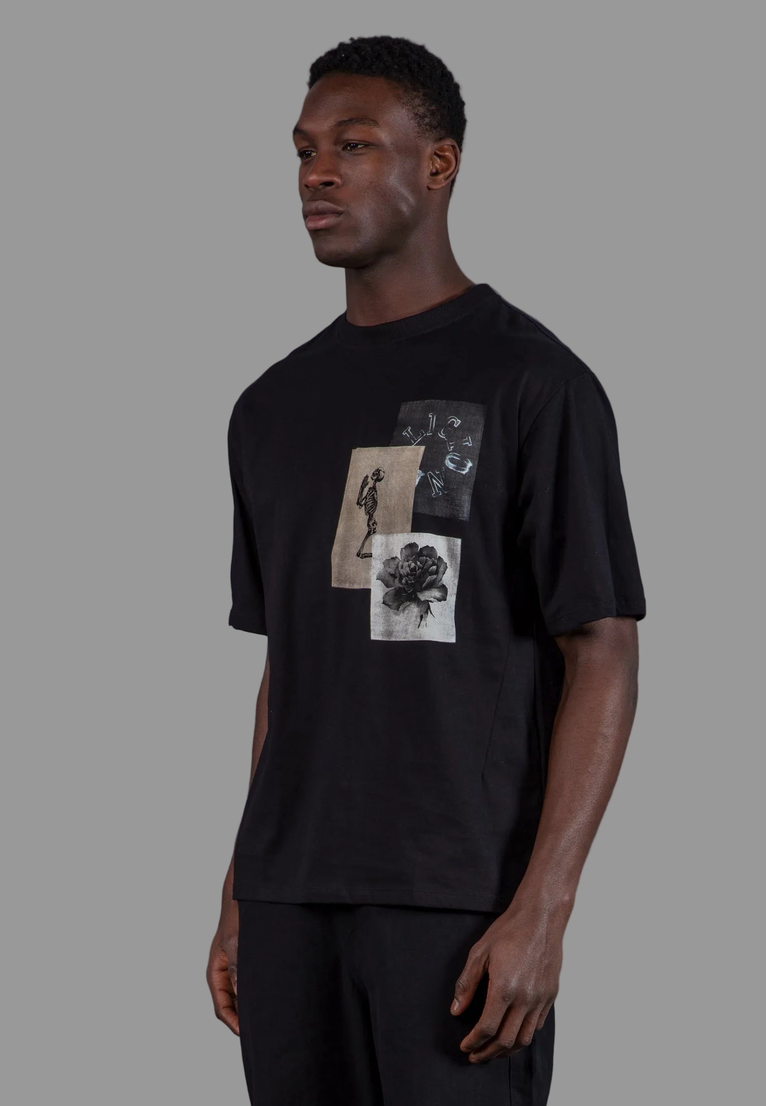 APPLIQUE T-SHIRT BLACK