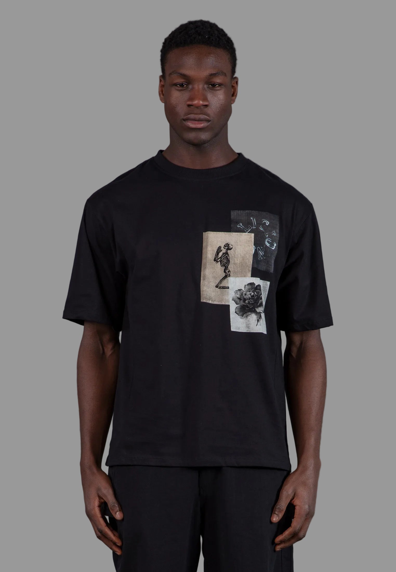 APPLIQUE T-SHIRT BLACK