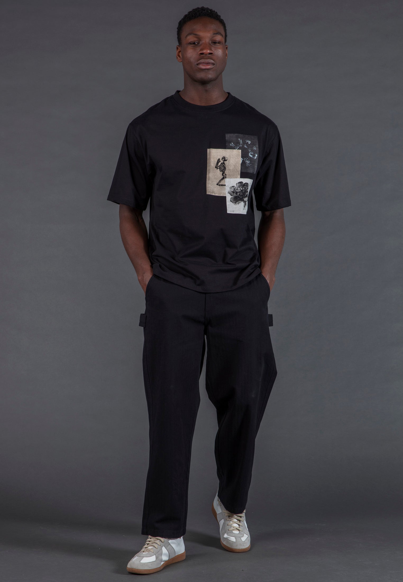APPLIQUE T-SHIRT BLACK