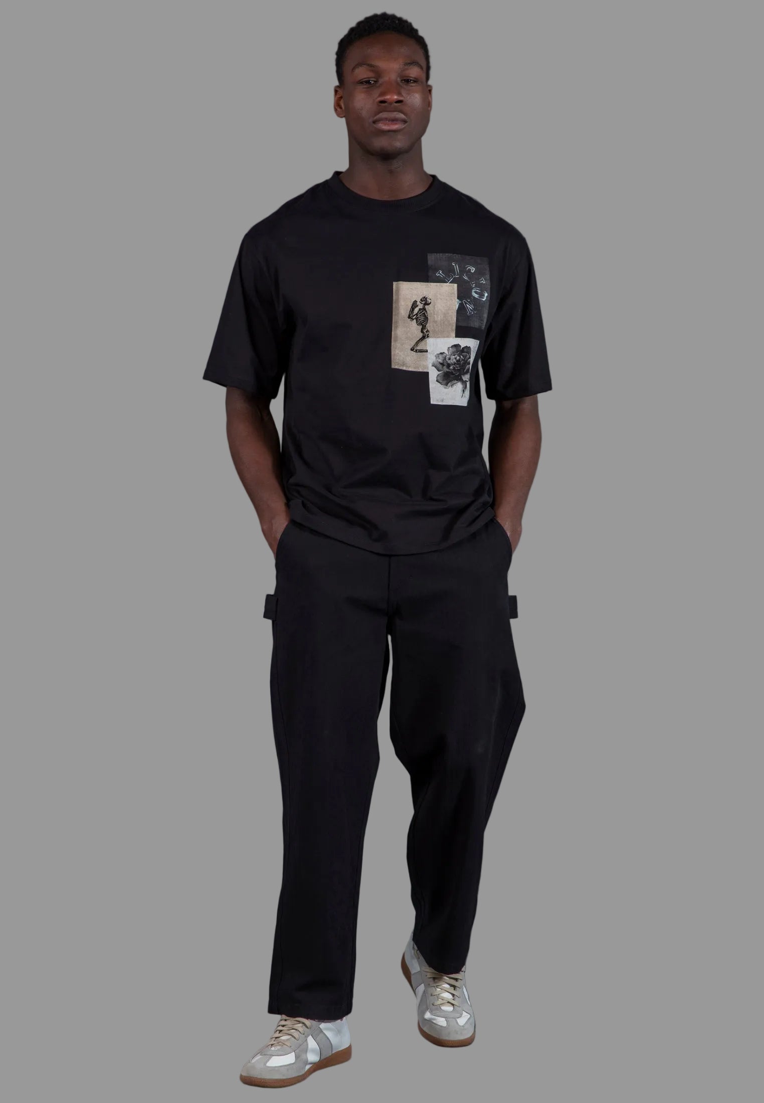 APPLIQUE T-SHIRT BLACK