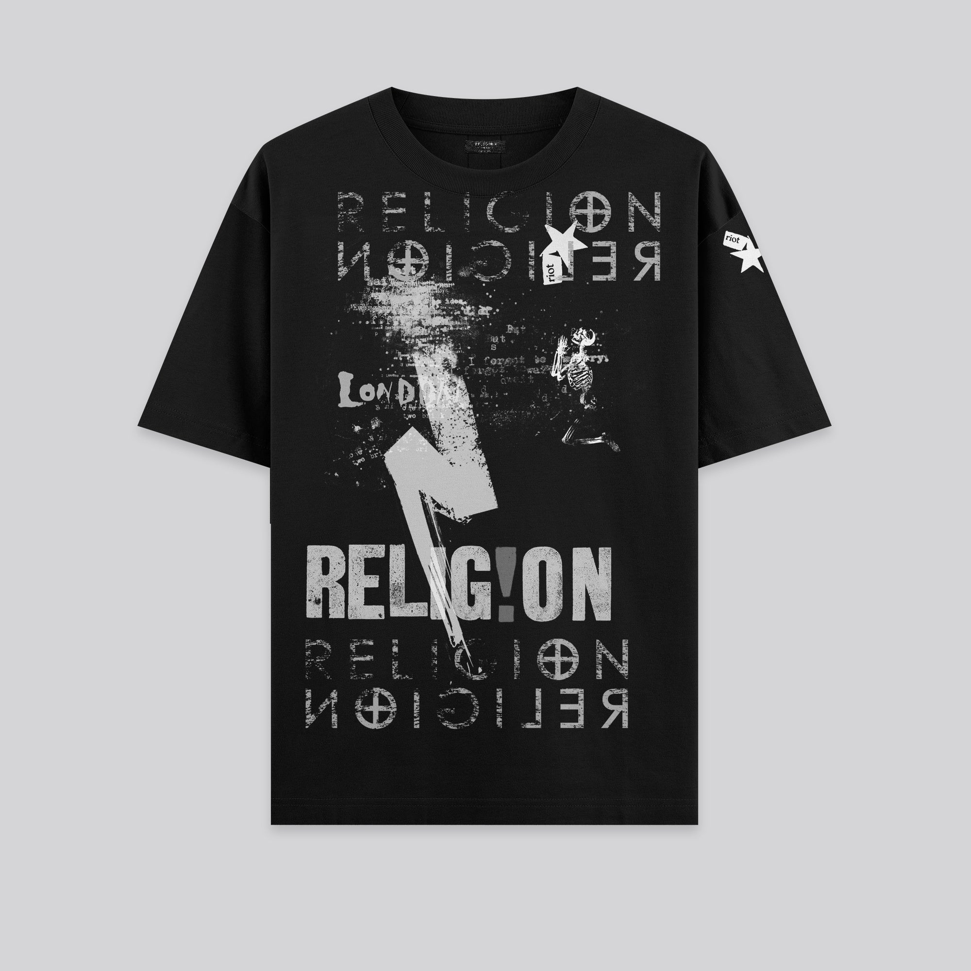 MONTAGE COLOUR T-SHIRT BLACK