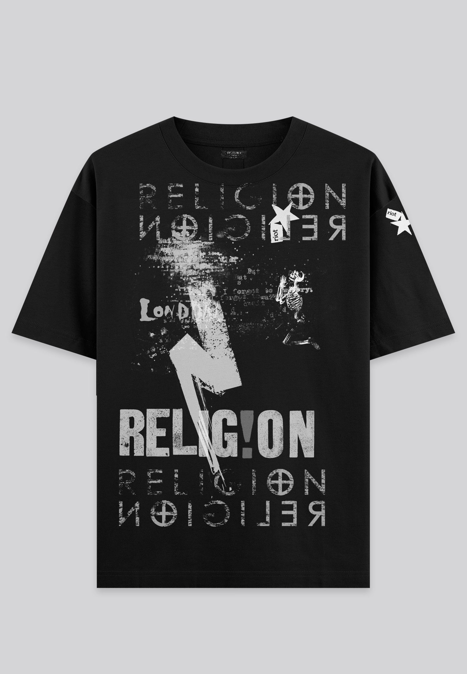 MONTAGE COLOUR T-SHIRT BLACK