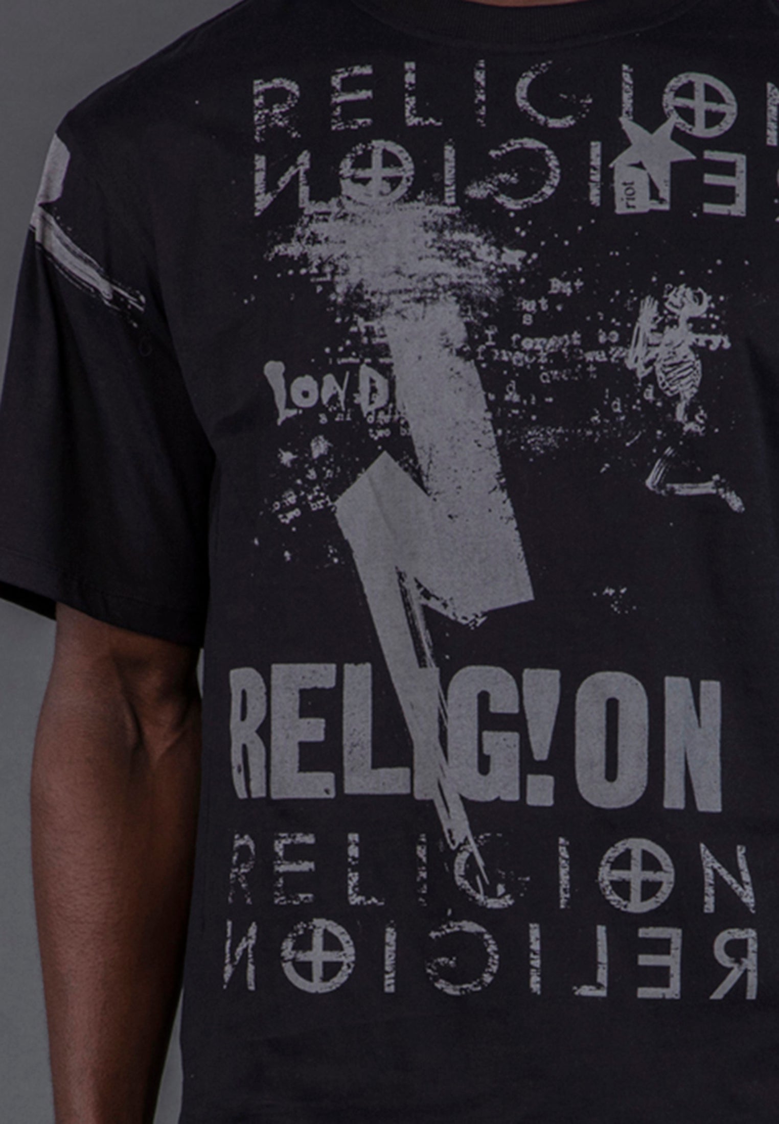 MONTAGE COLOUR T-SHIRT BLACK