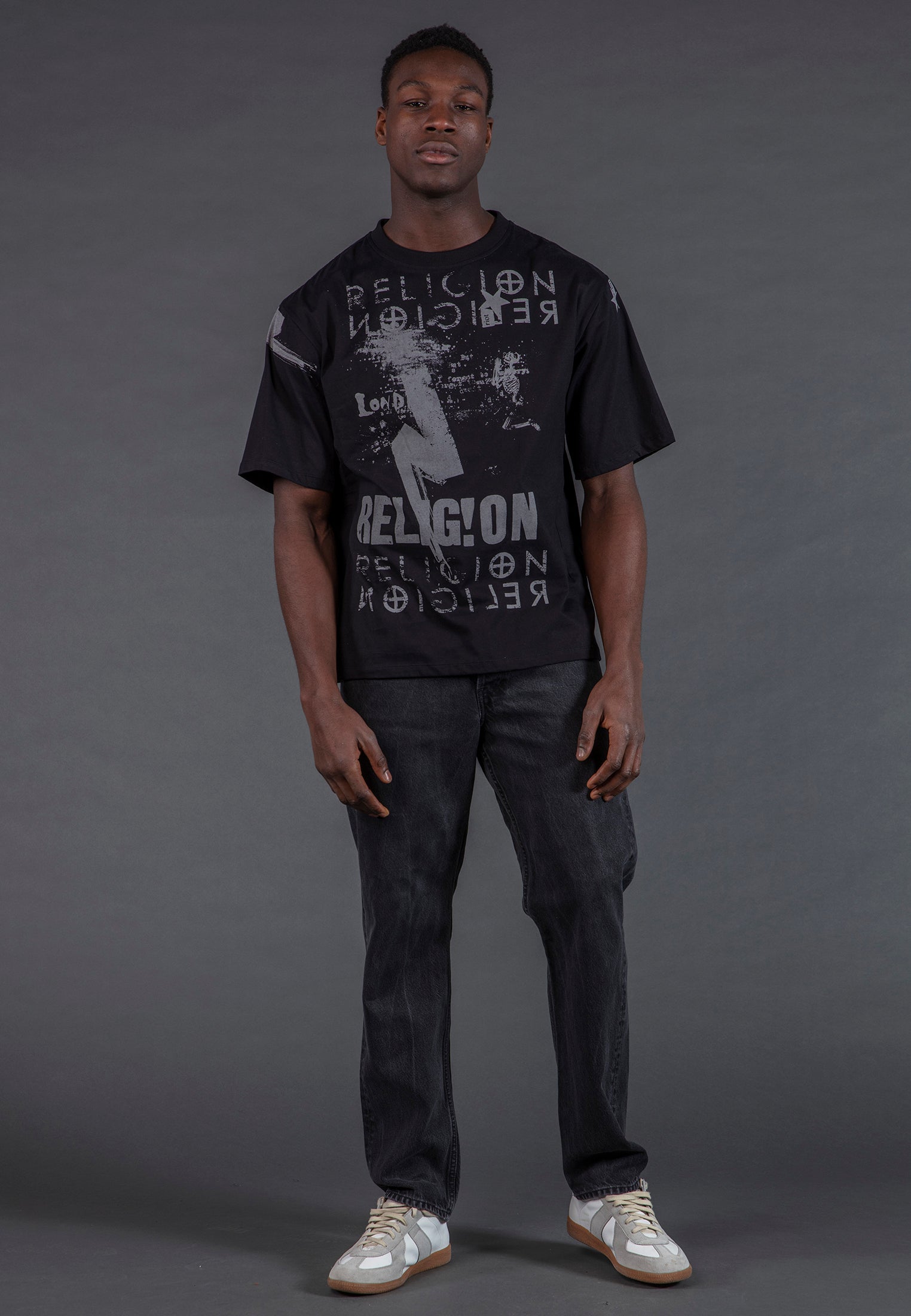 MONTAGE COLOUR T-SHIRT BLACK