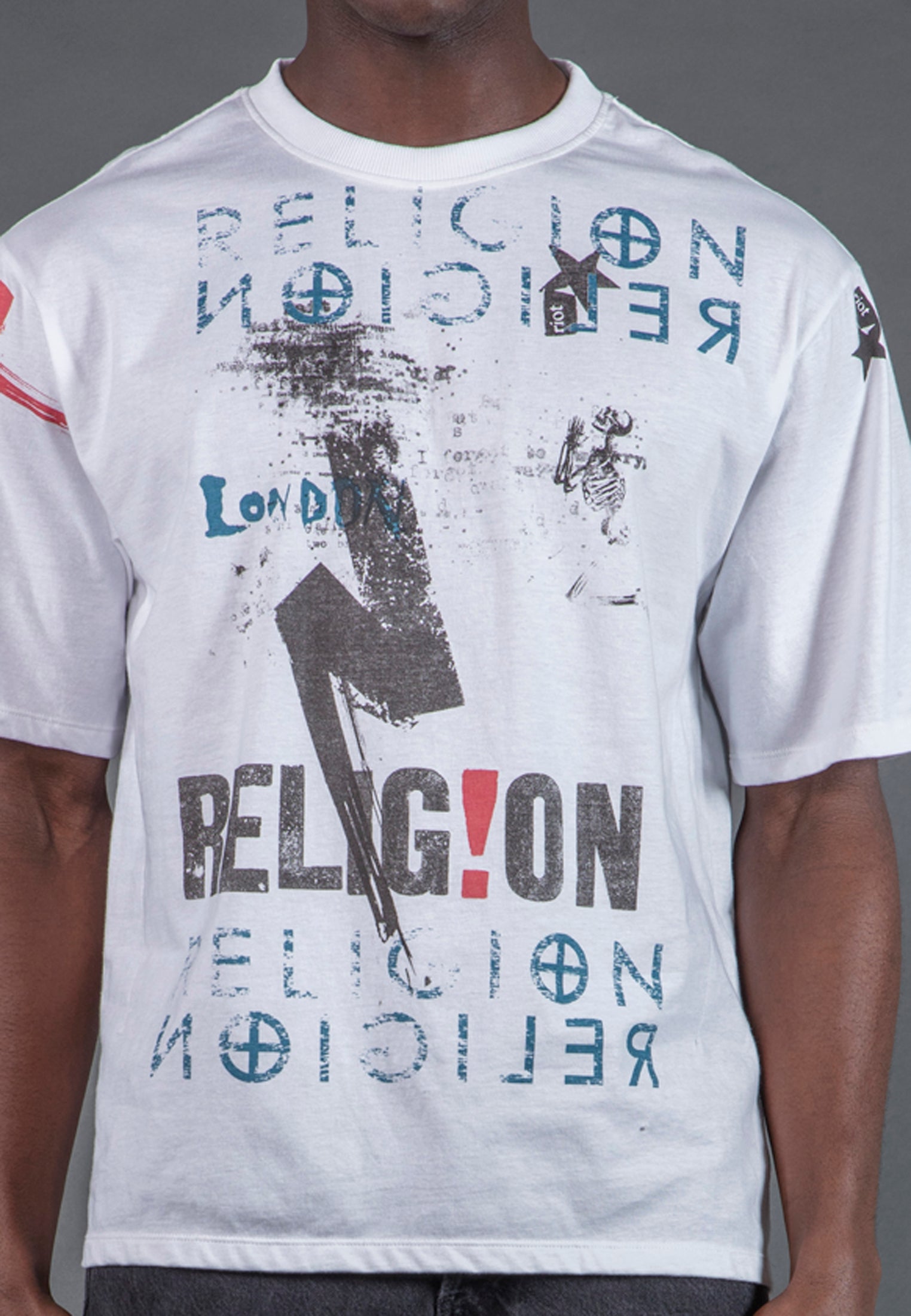 MONTAGE COLOUR T-SHIRT WHITE