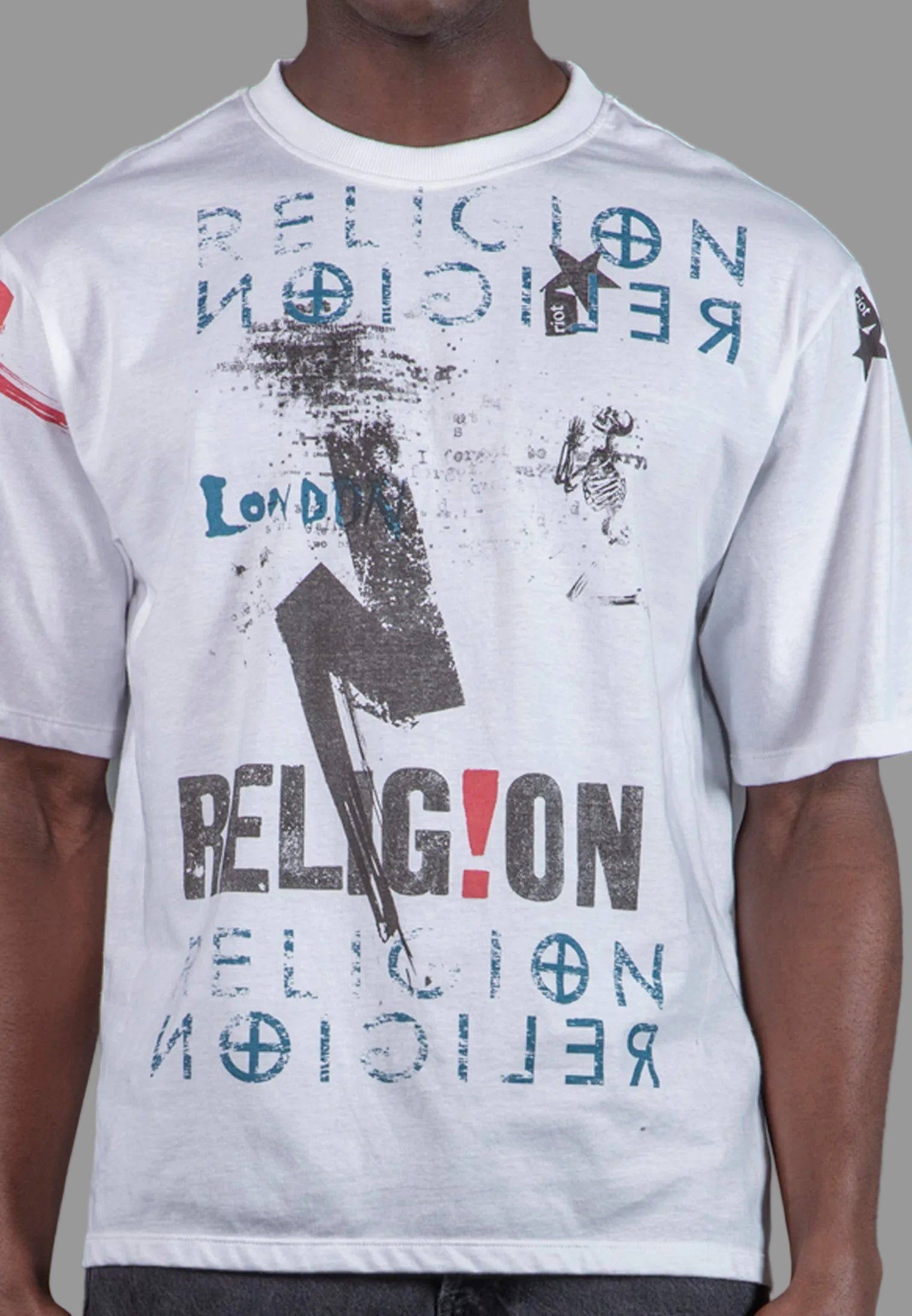 MONTAGE COLOUR T-SHIRT WHITE