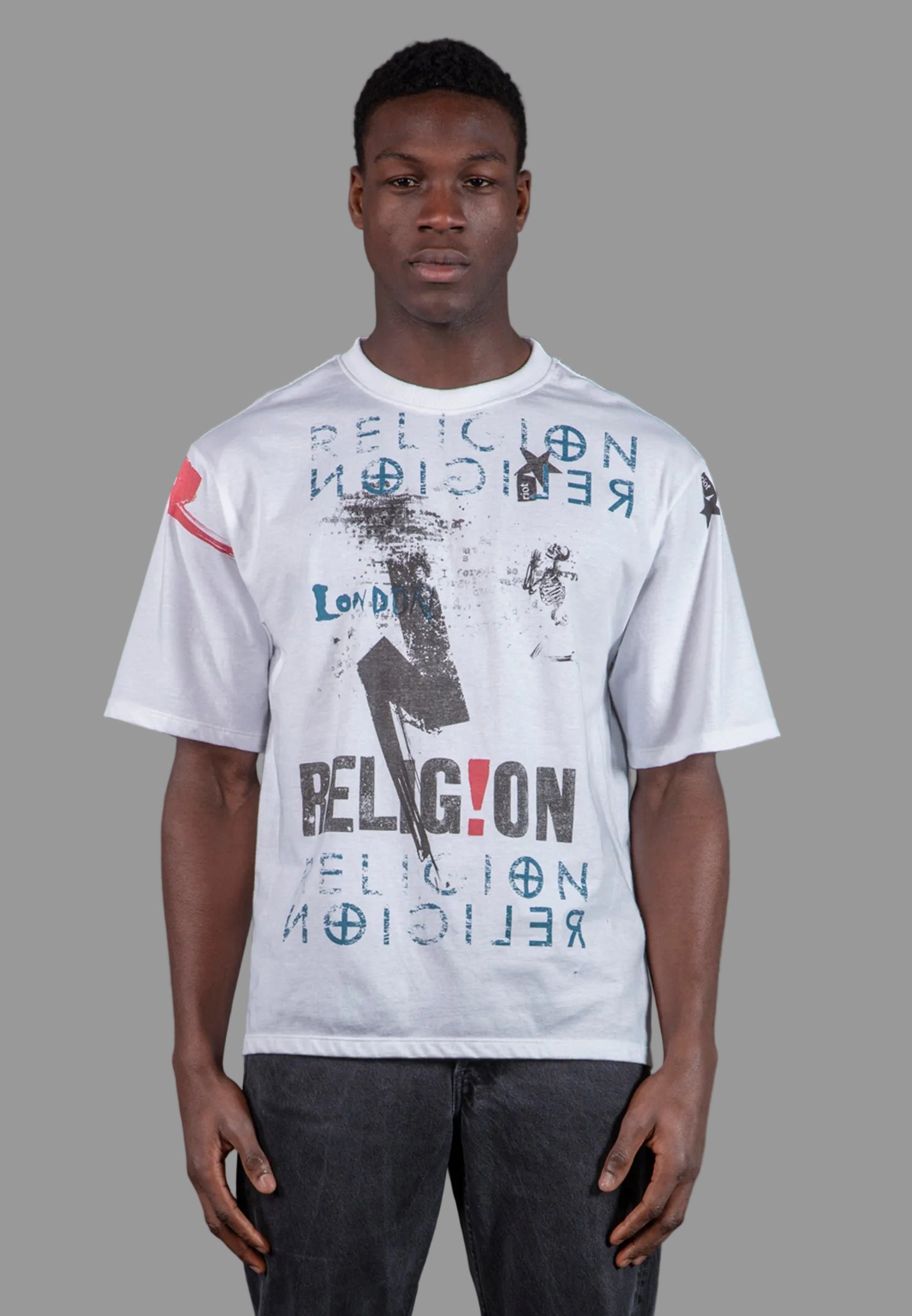 MONTAGE COLOUR T-SHIRT WHITE