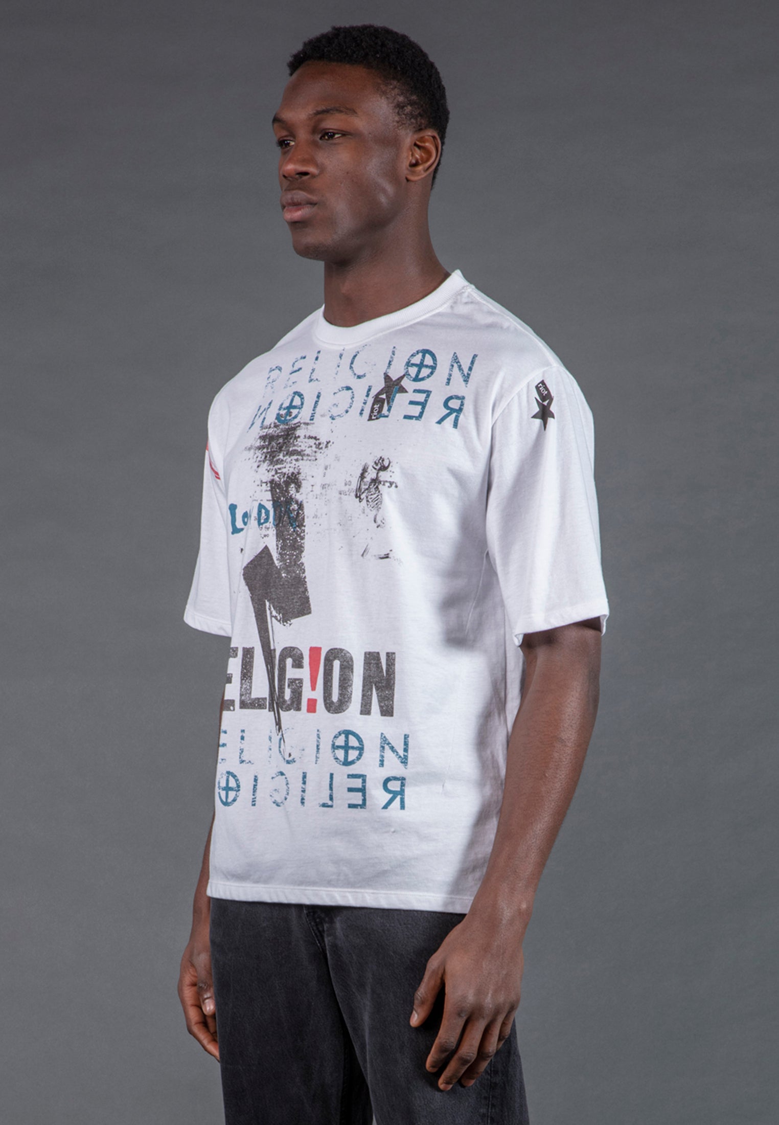 MONTAGE COLOUR T-SHIRT WHITE