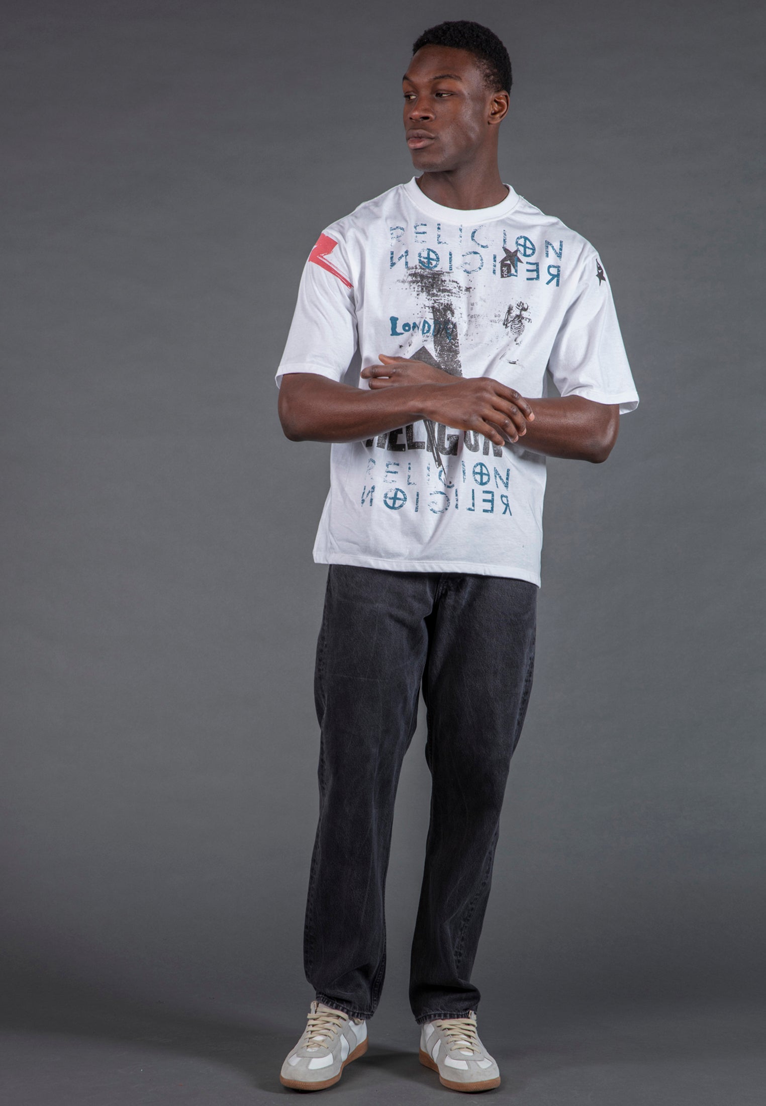 MONTAGE COLOUR T-SHIRT WHITE
