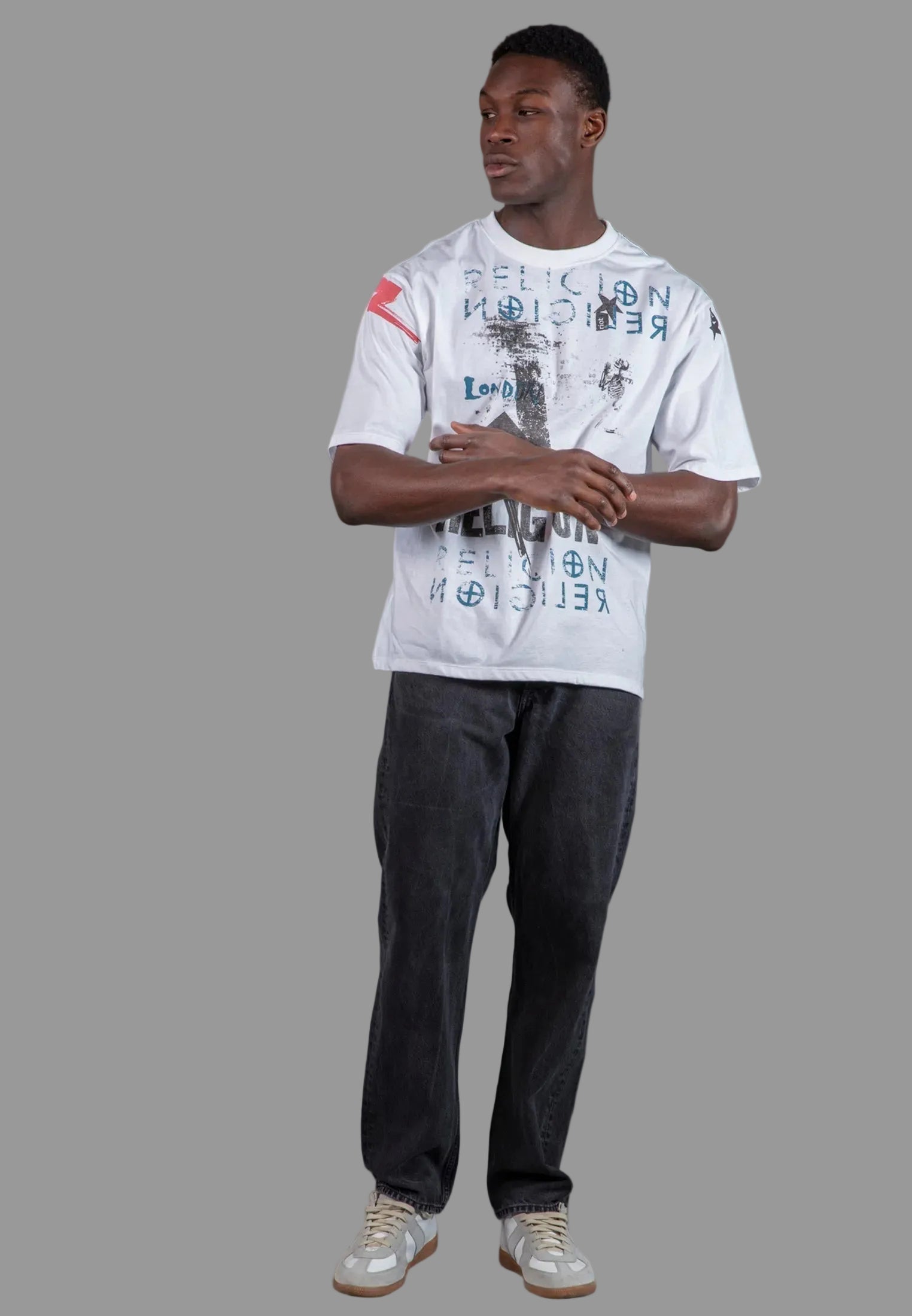 MONTAGE COLOUR T-SHIRT WHITE