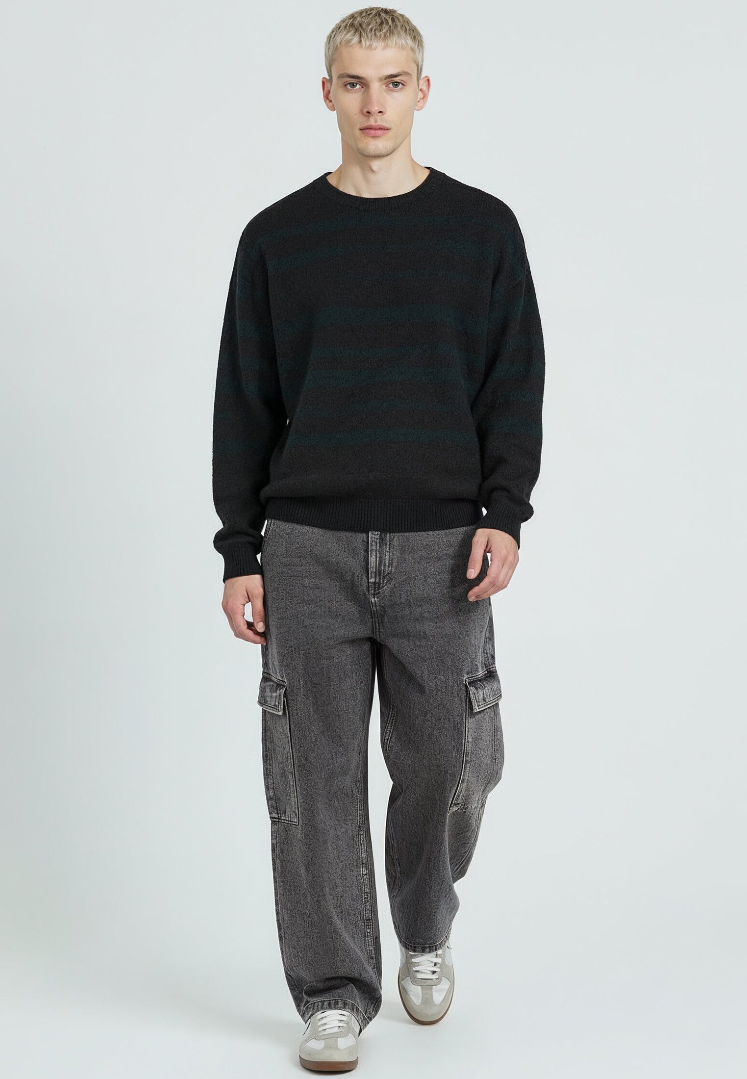 TRACK KNIT BLACK & GREEN