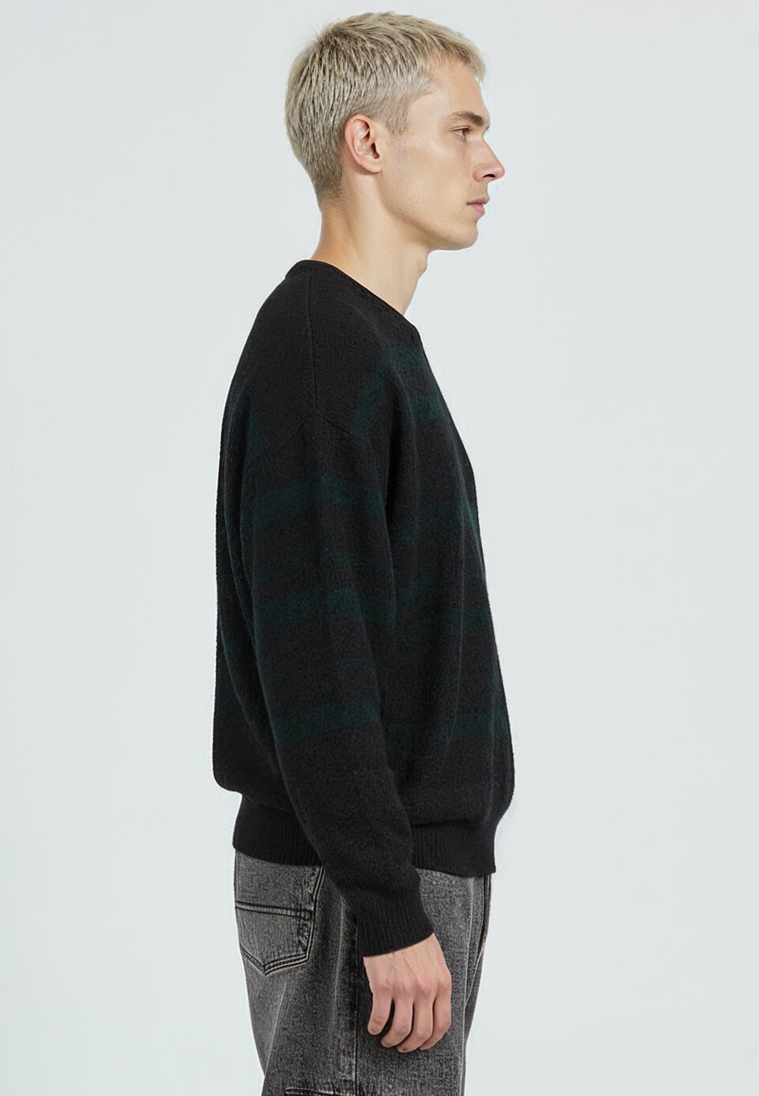 TRACK KNIT BLACK & GREEN