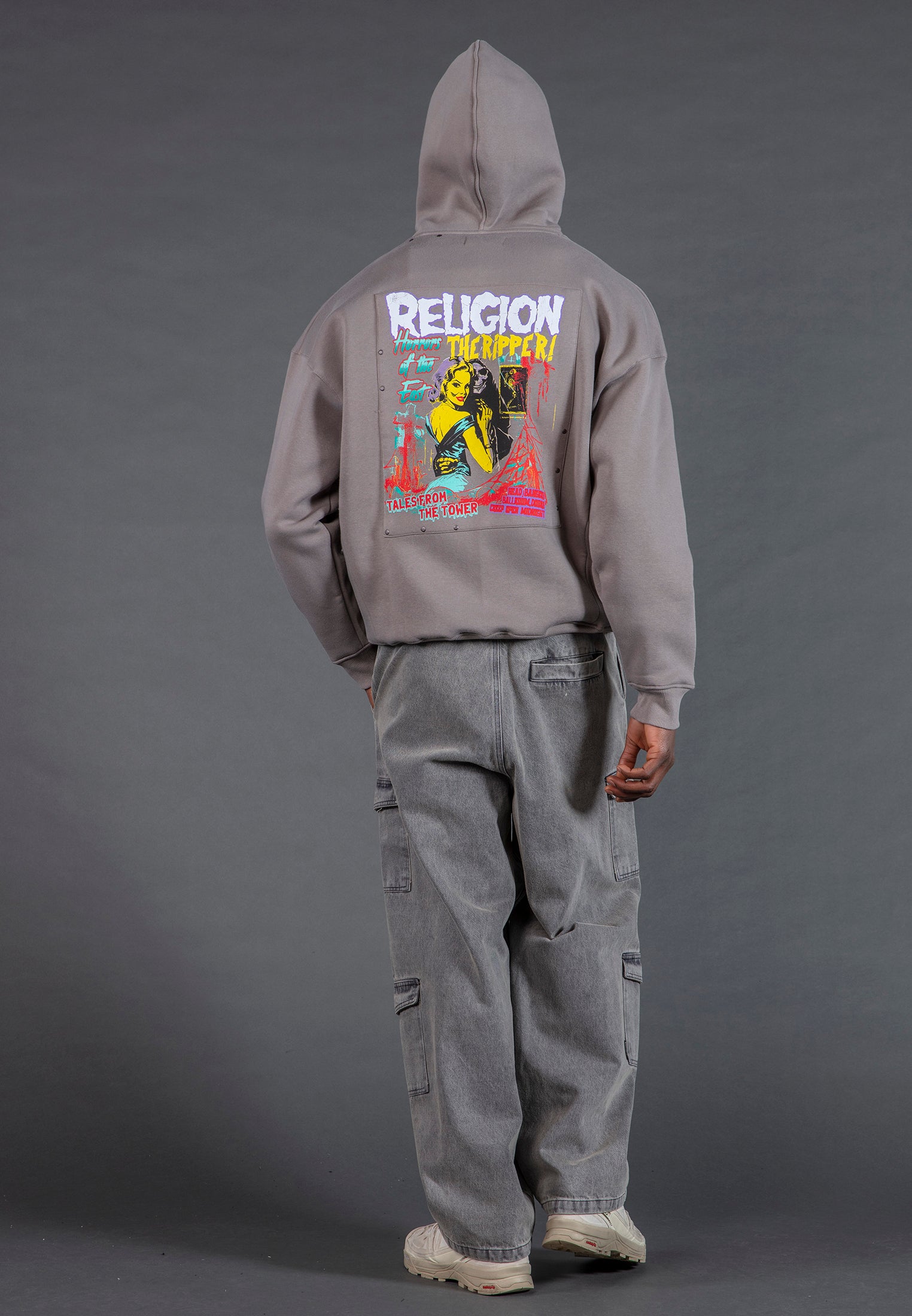 ACID RIPPER HOODIE CEMENT GREY