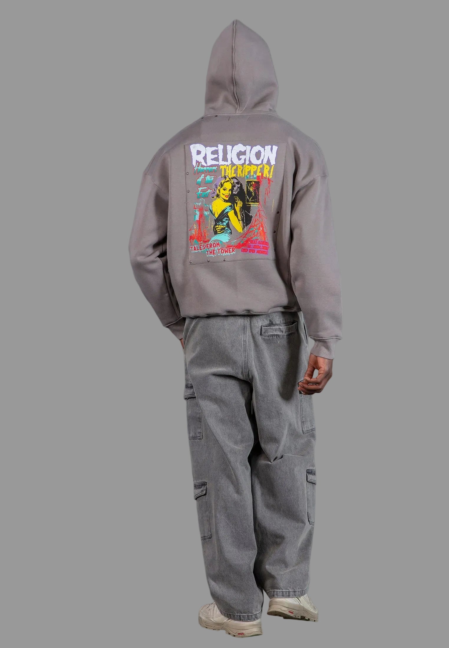 ACID RIPPER HOODIE CEMENT GREY