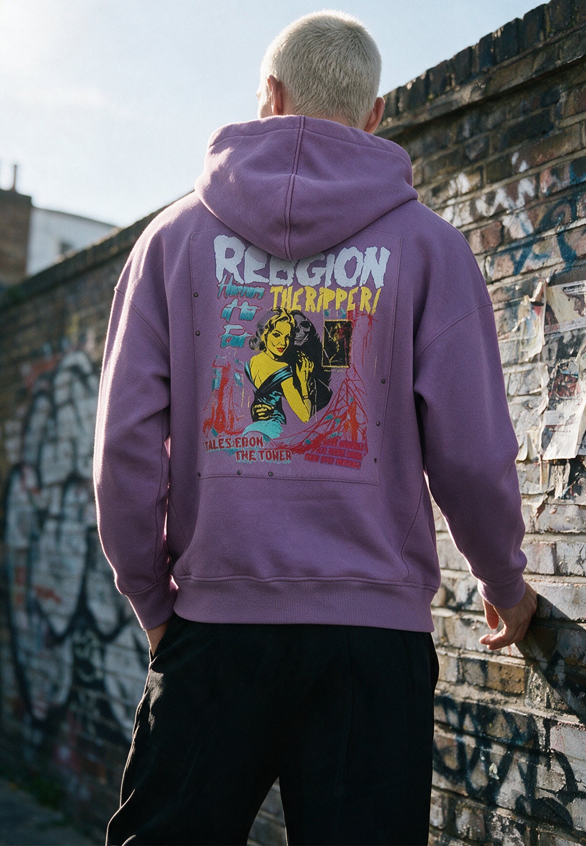 ACID RIPPER HOODIE LIGHT MAUVE
