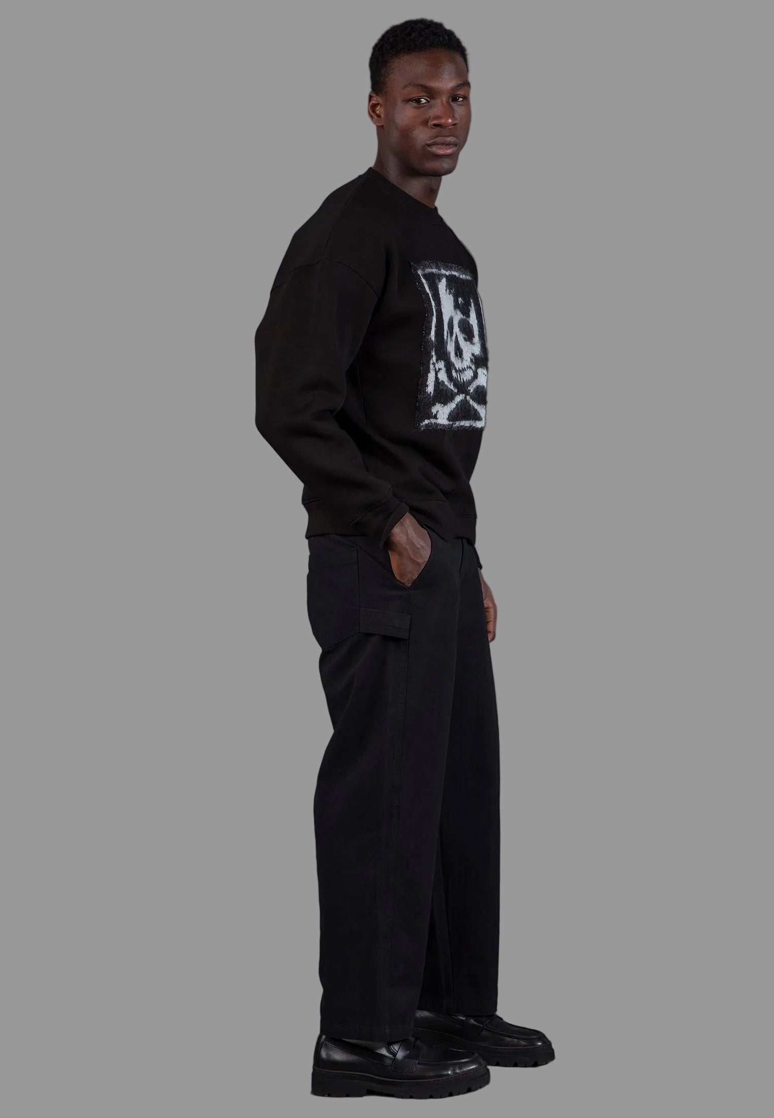 ANTARSIA SKULL SWEAT BLACK
