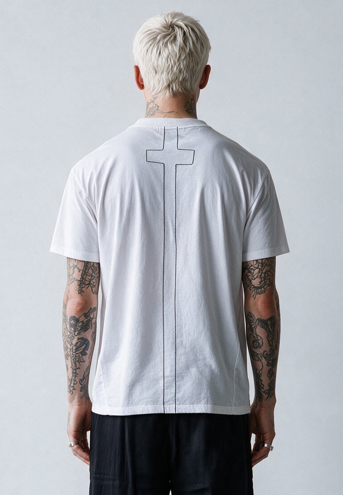 PRAYING SKELETON CUBISM T-SHIRT WHITE
