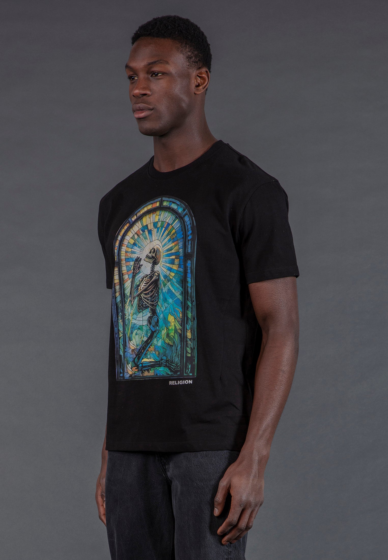 PRAYING PSYCHEDELIC T-SHIRT BLACK