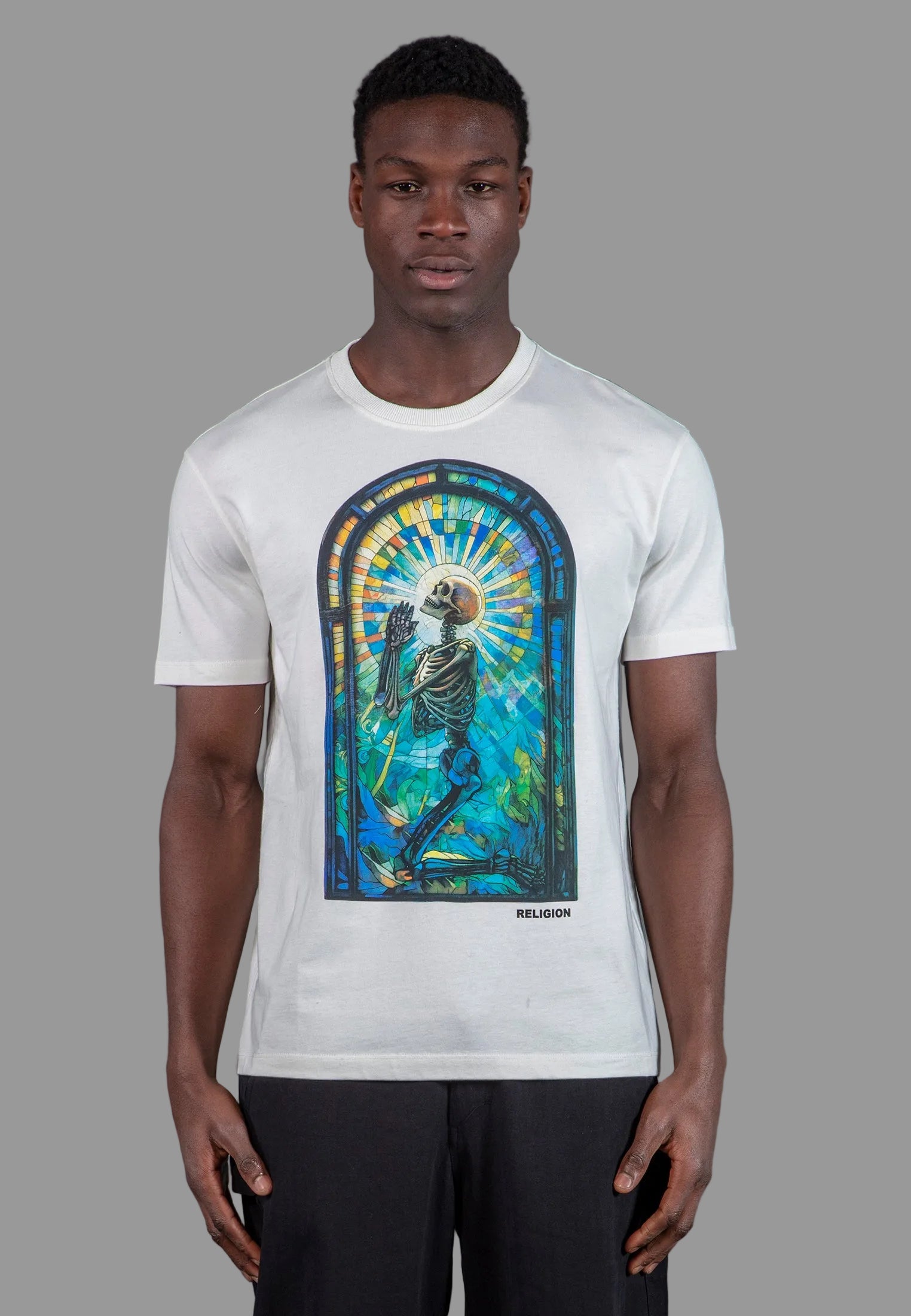 PRAYING PSYCHEDELIC T-SHIRT WHITE