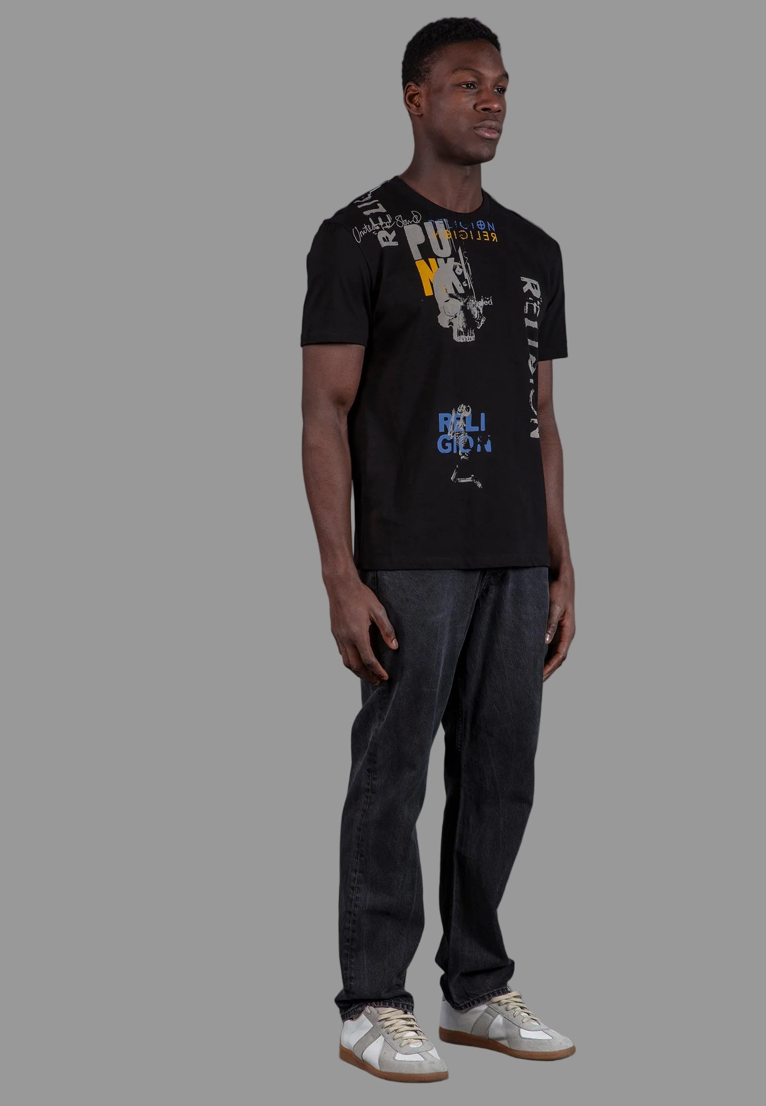 PUNK COLOUR T-SHIRT BLACK
