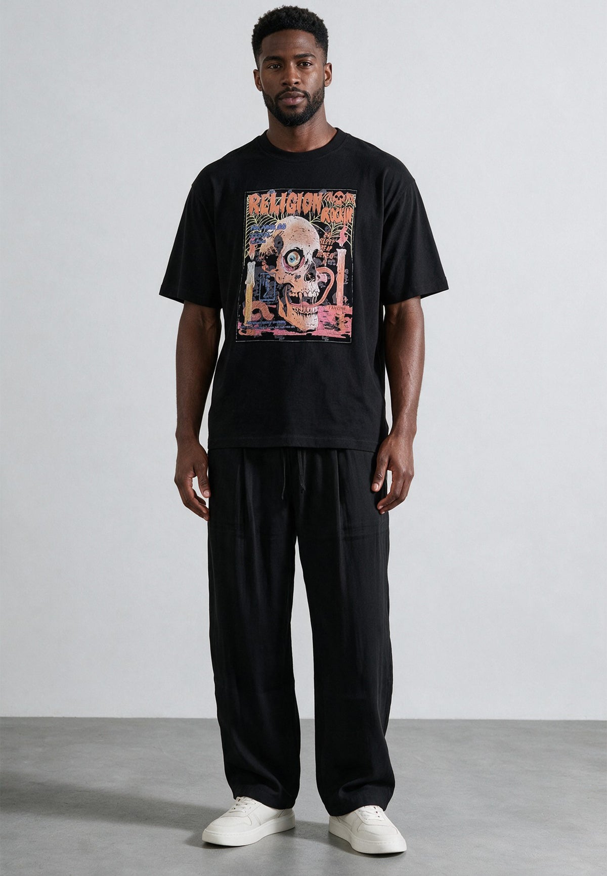RELIGION ROCKING T-SHIRT BLACK