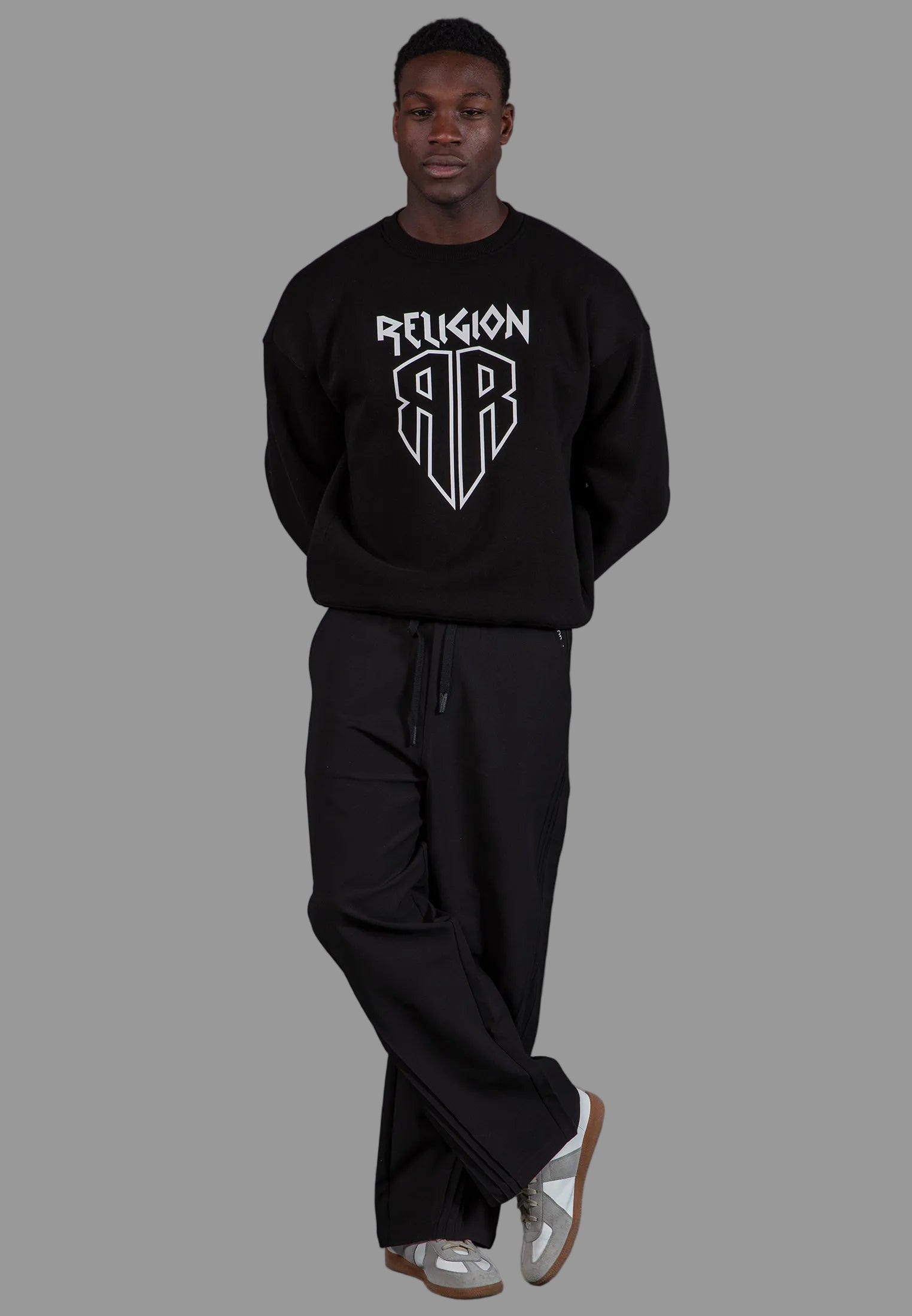 SHIELD CREW NECK SWEAT BLACK