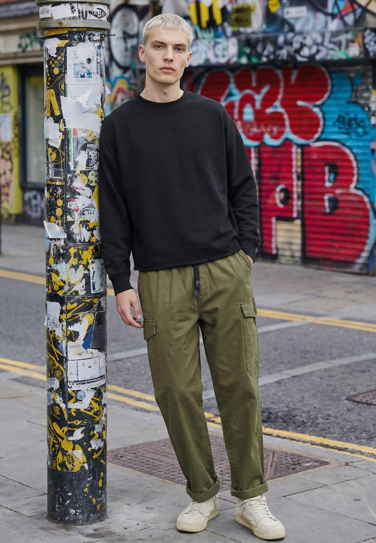 CROP BOX SWEAT BLACK